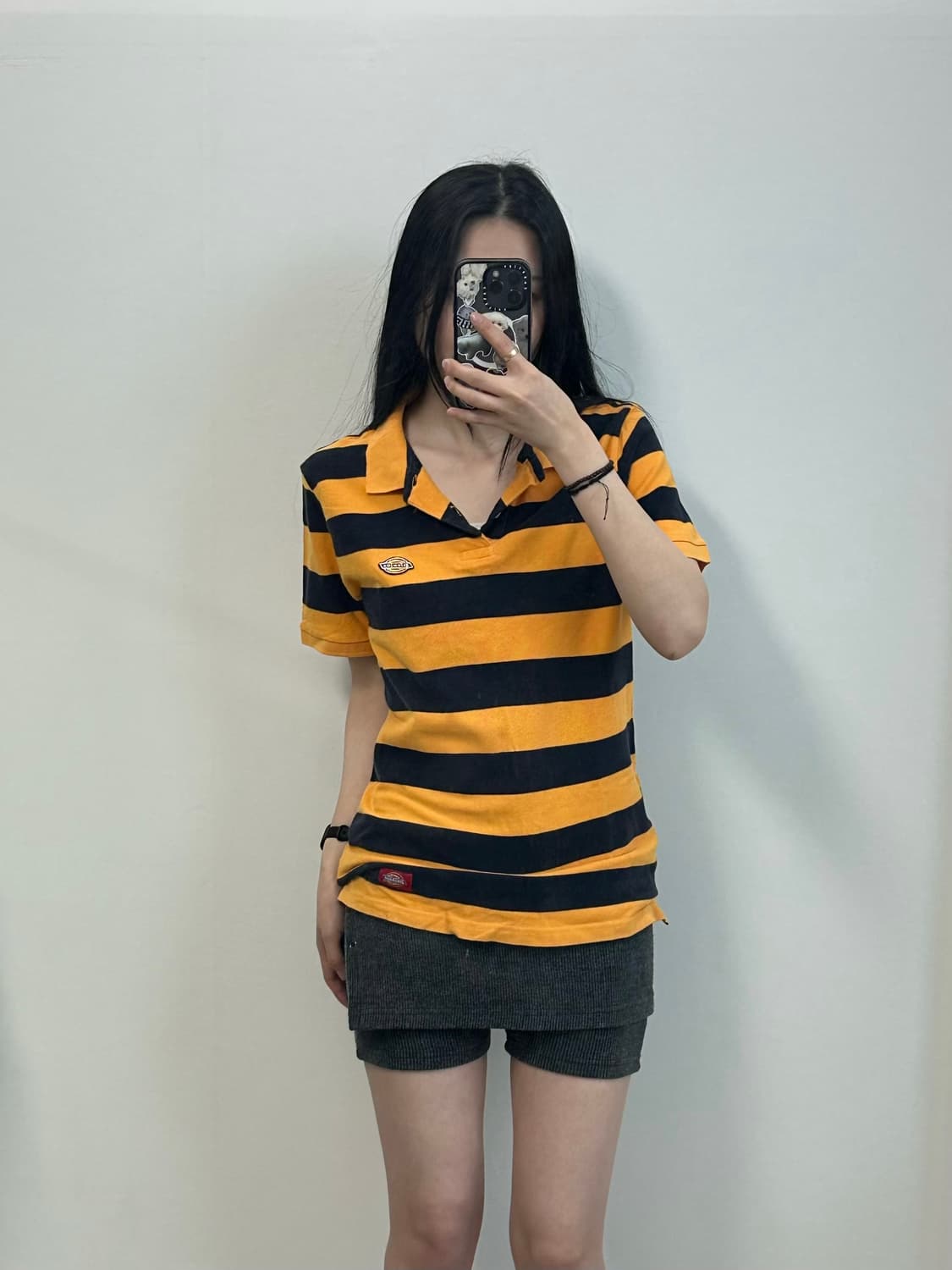 디키즈 자수로고 단가라 반팔 피케 카라 티셔츠 상품이미지1