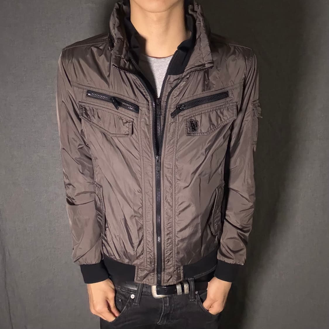 double zip-up nylon jacket 상품이미지1