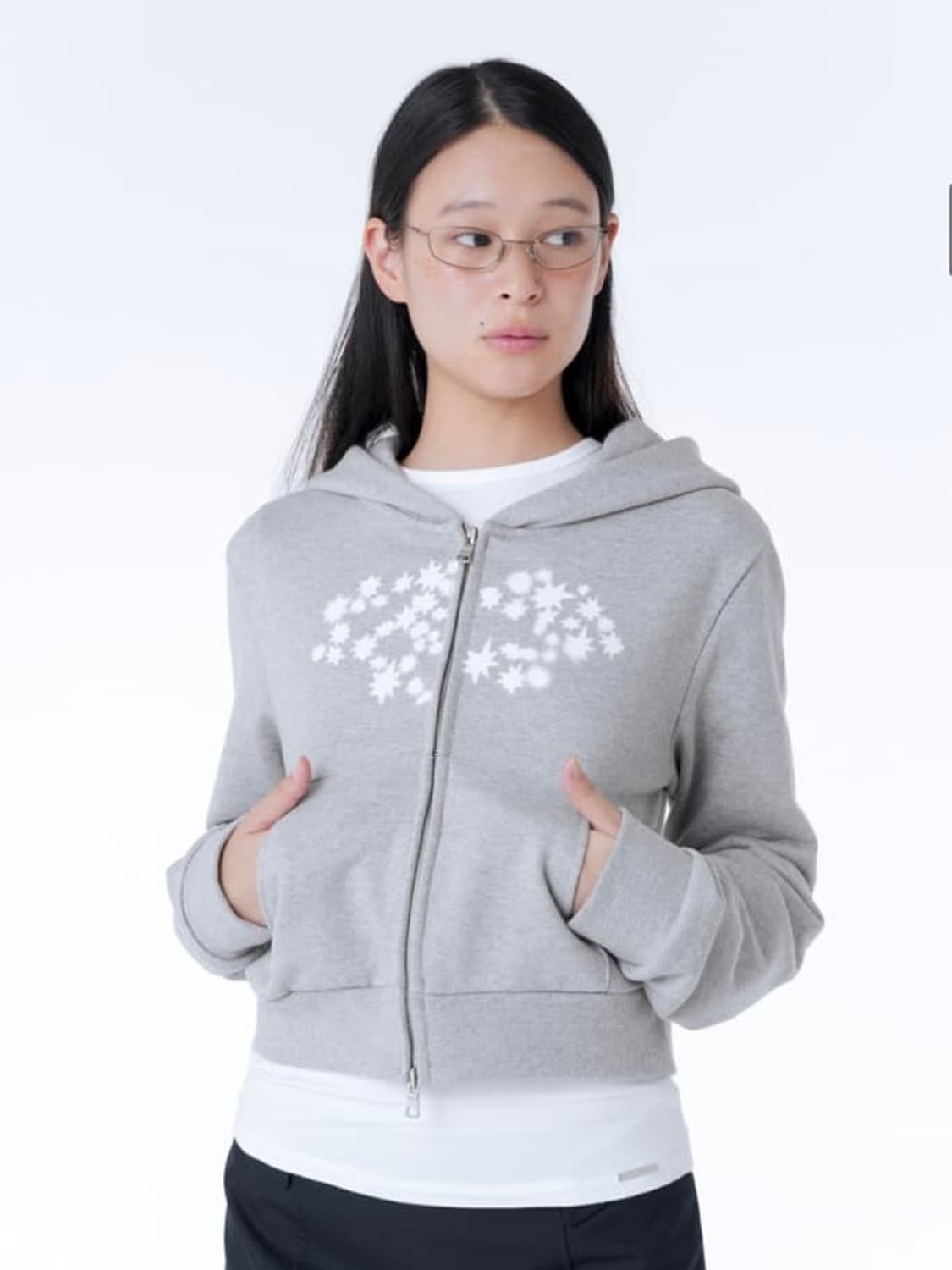 미세키 서울 크롭 후드집업 상품이미지1