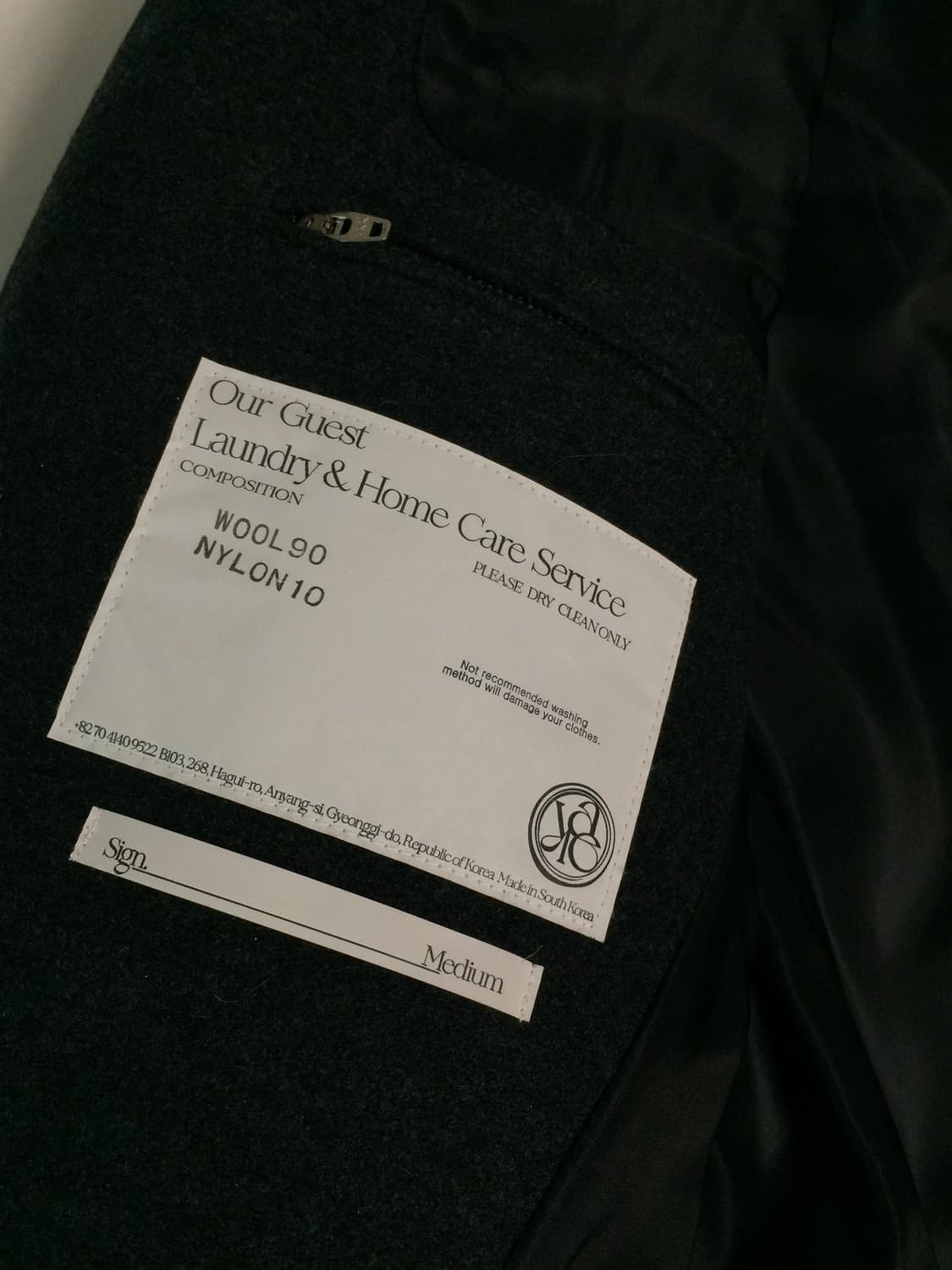 yiyae 이예 22aw 울 블레이저 자켓 차콜 M 상품이미지7