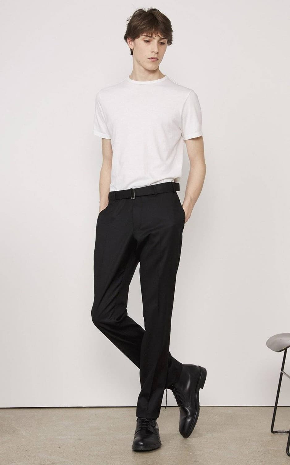 Officine Generale 오피신 제네랄 블랙 벨트 슬랙스 50 상품이미지1