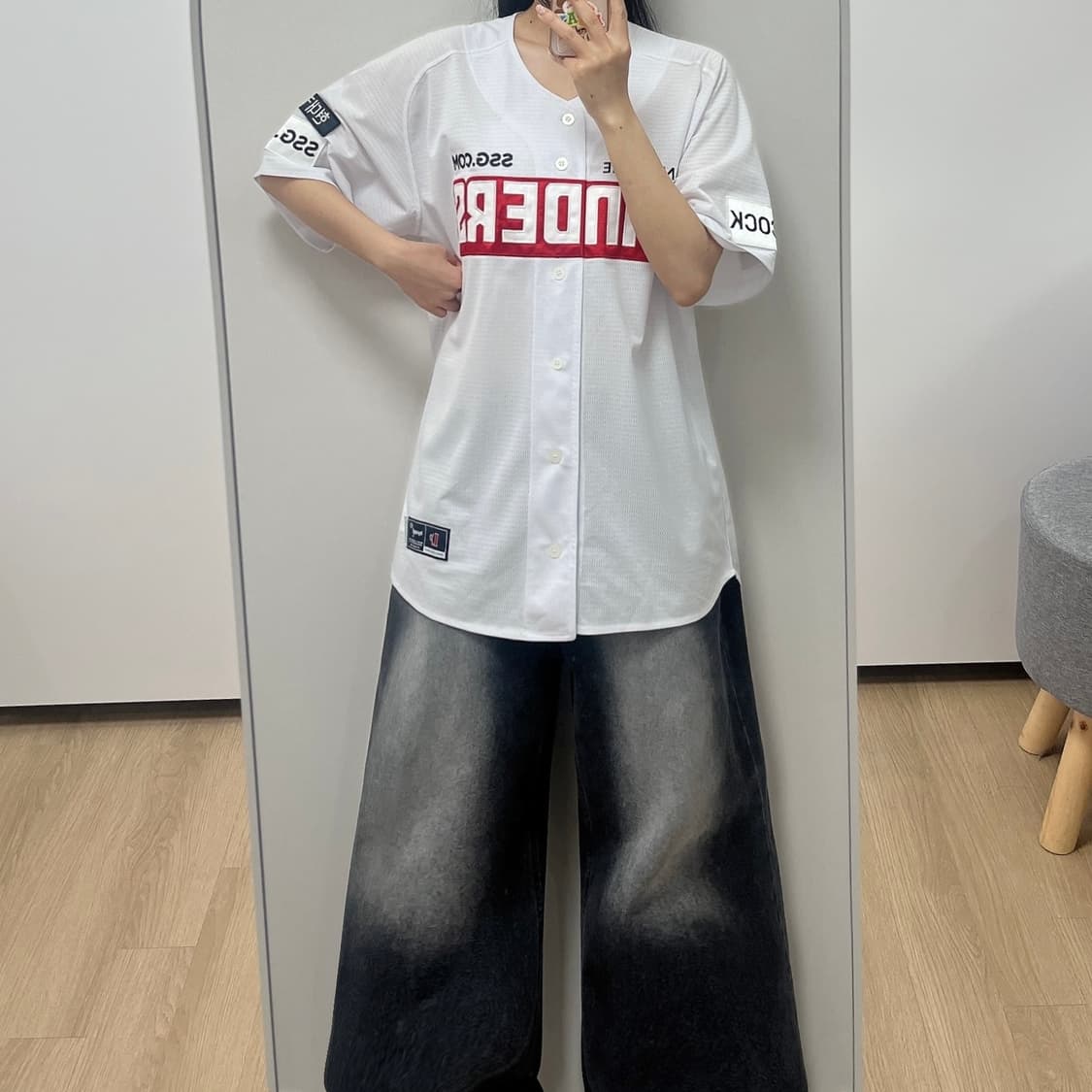 SSG랜더스 최주환 마킹 홈 유니폼 105 상품이미지1