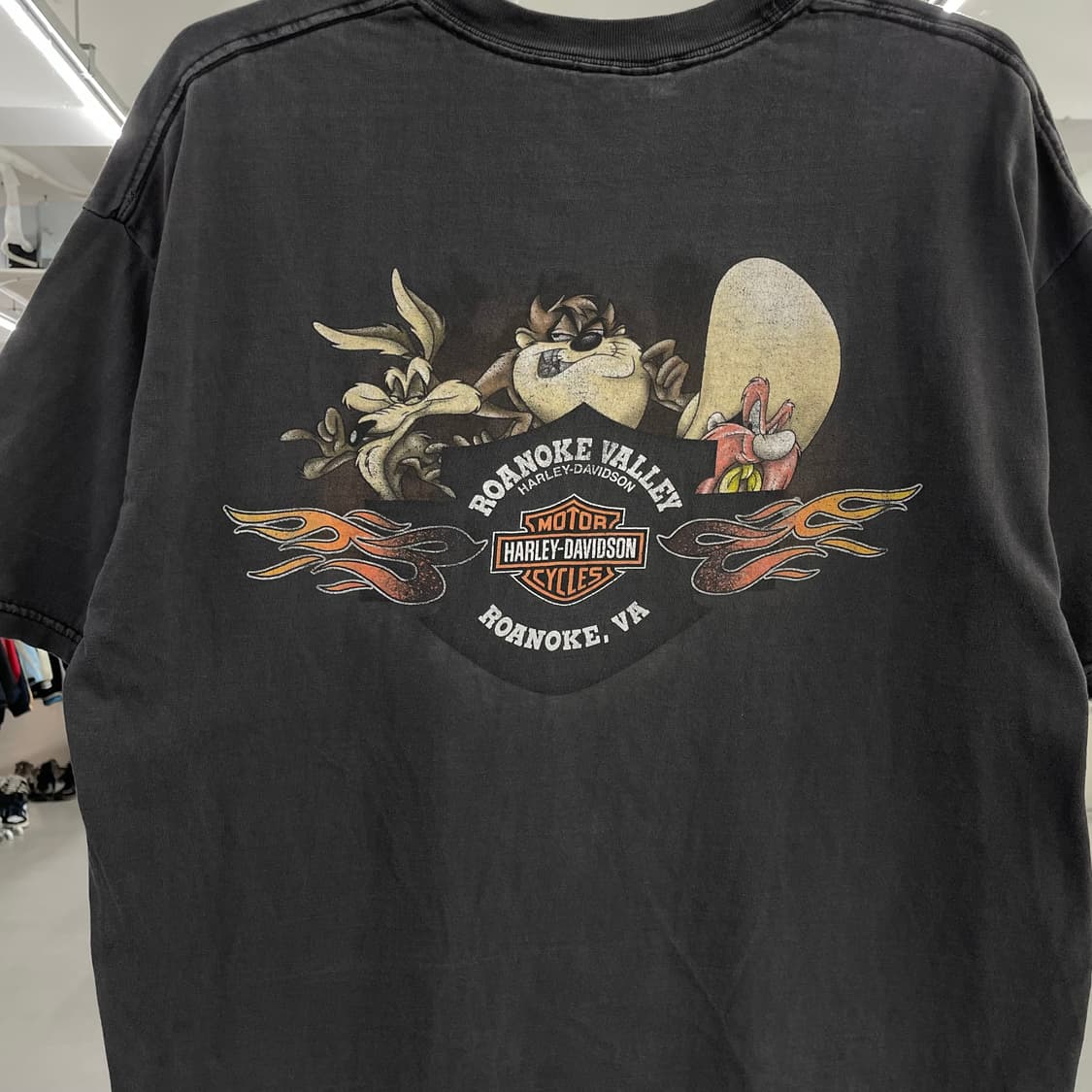 할리데이비슨 00s 루니툰즈 페이딩 빈티지 반팔 티셔츠 상품이미지6