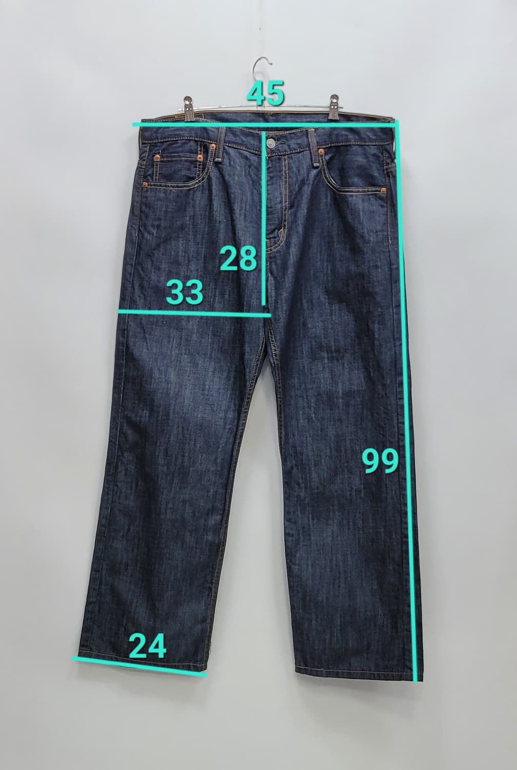 새상품급) LEVI'S 리바이스 569 와이드핏 데님 청바지 / 남 34 상품이미지9