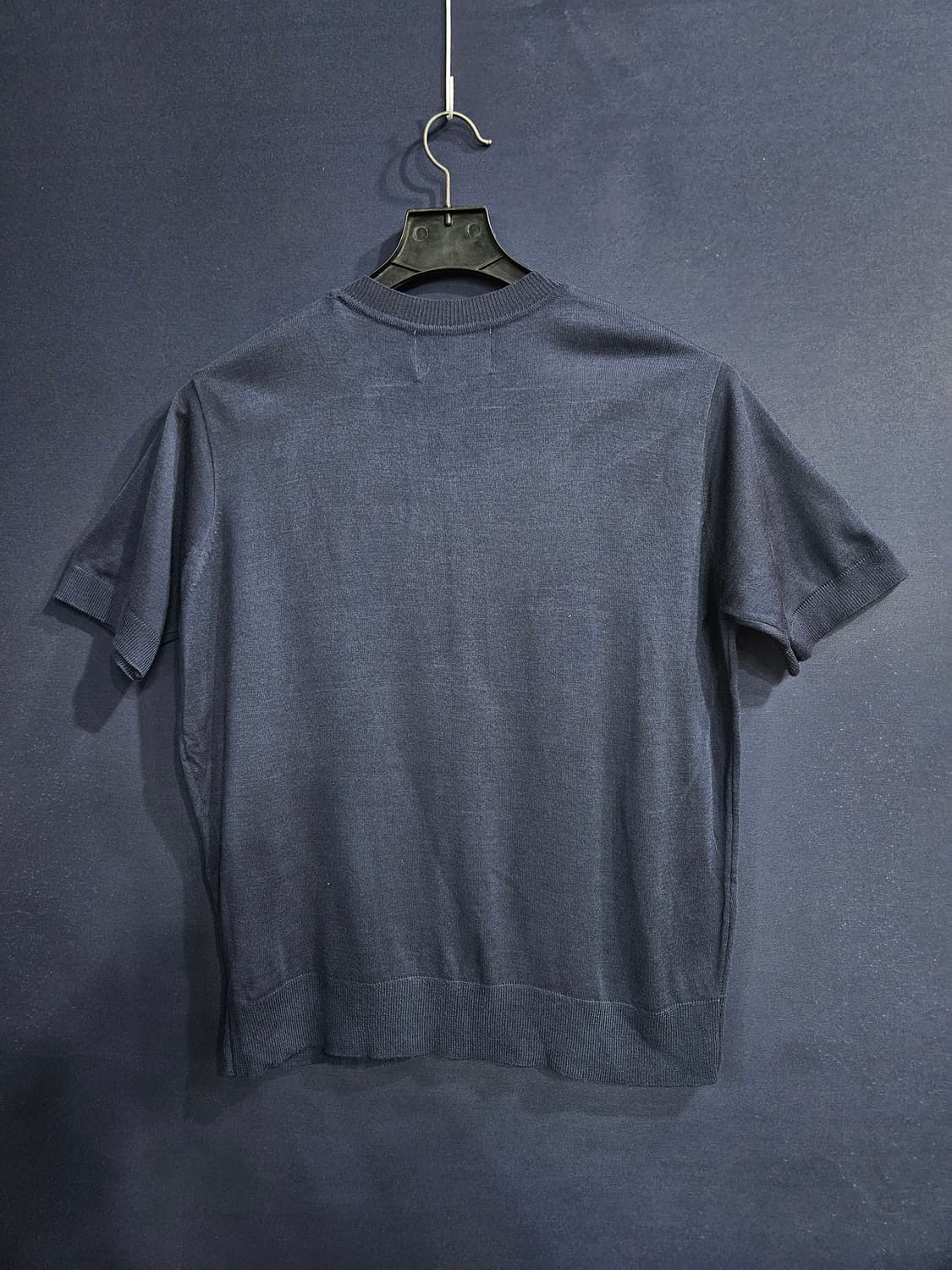 플라스틱 프로덕트 네이비 남성 세미오버핏 95 니트반팔  상품이미지2