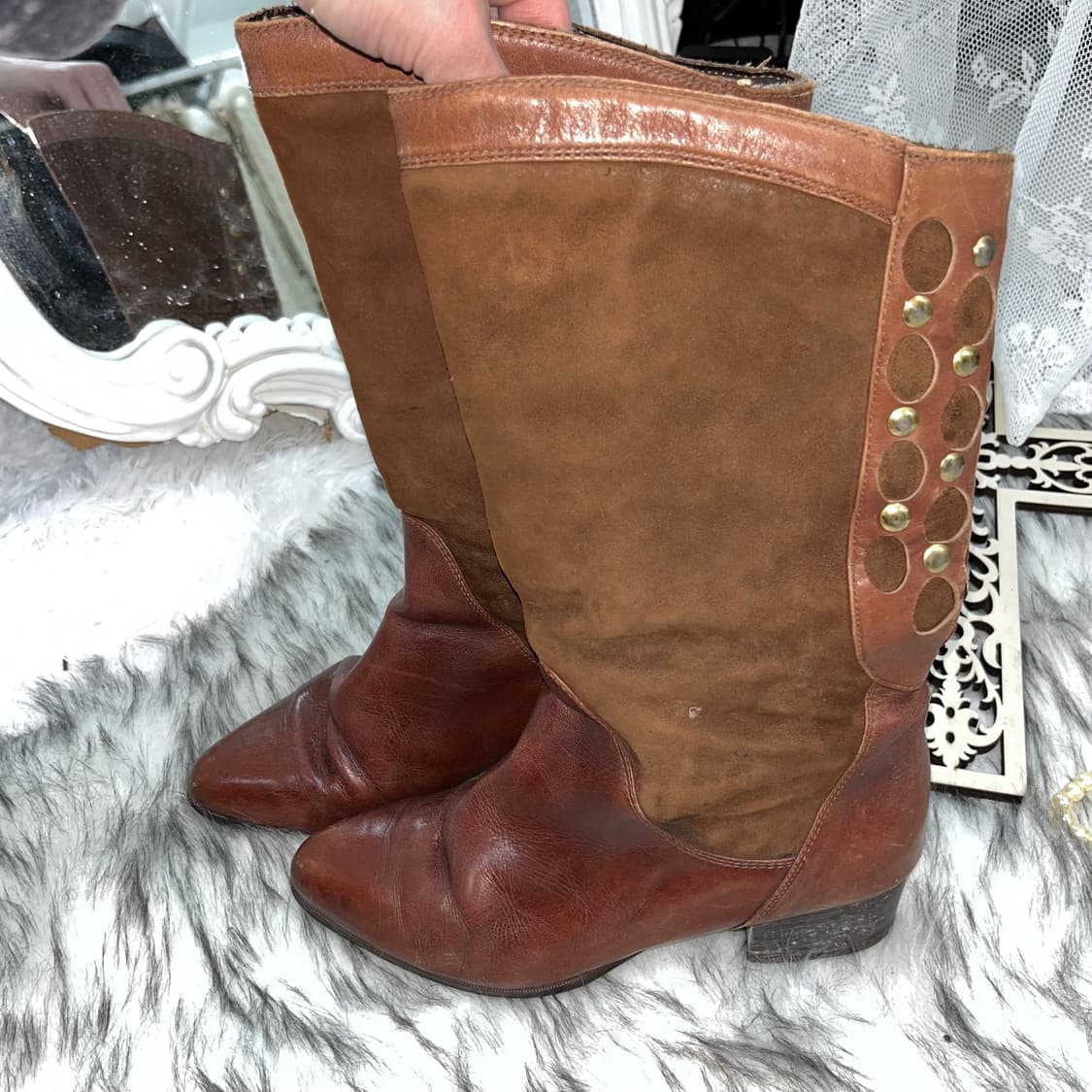 빈티지 브라운 부츠 상품이미지3