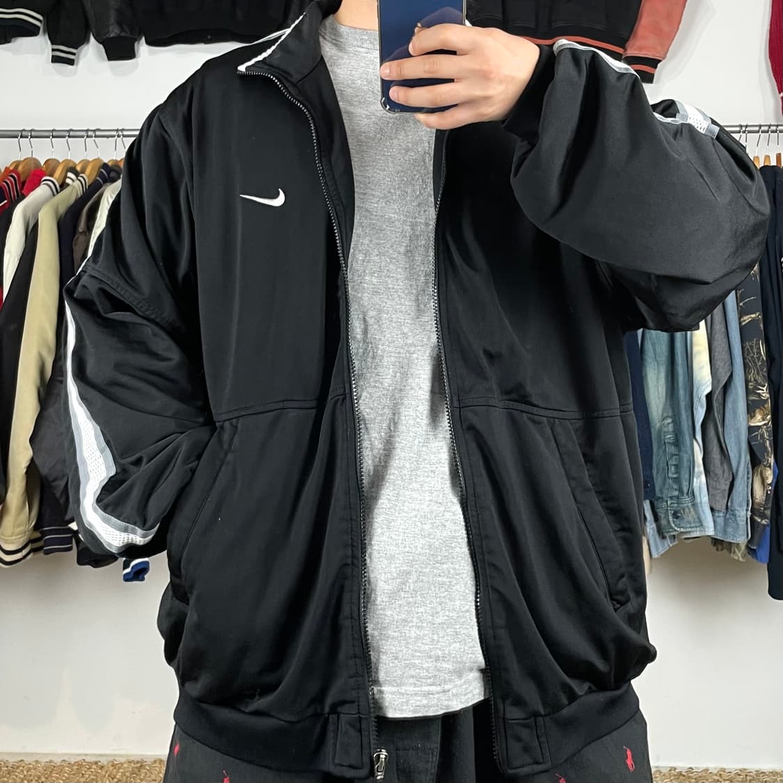 90s NIKE 나이키 빅스우시 사이드라인 져지 자켓 상품이미지3