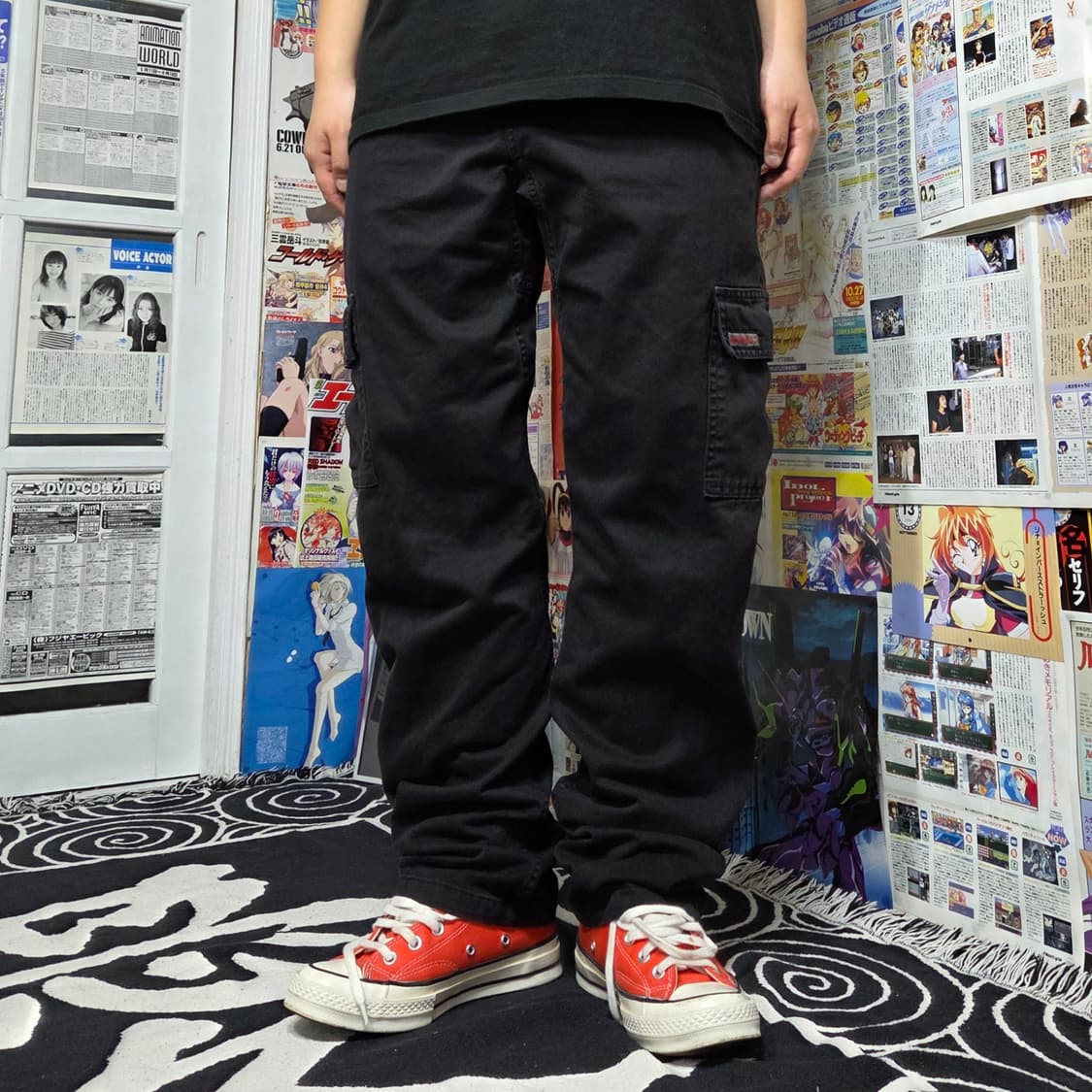 그라미치 USA 90S 스트릿 블랙 카고 팬츠 상품이미지1