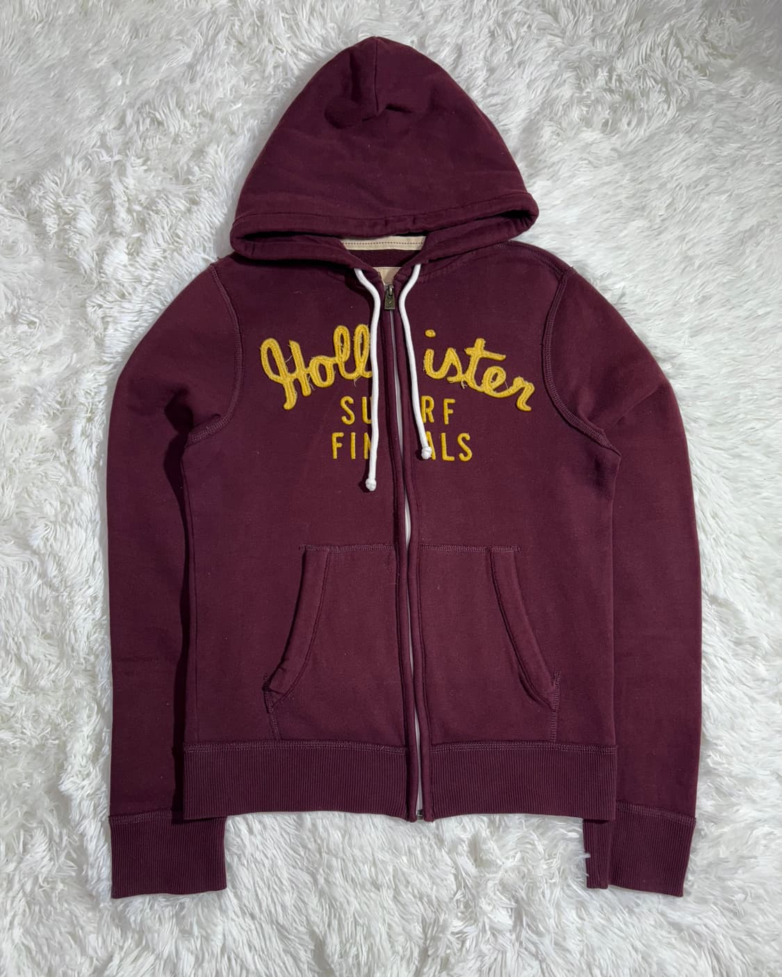 홀리스터 버건디 빅로고 후드집업  상품이미지3