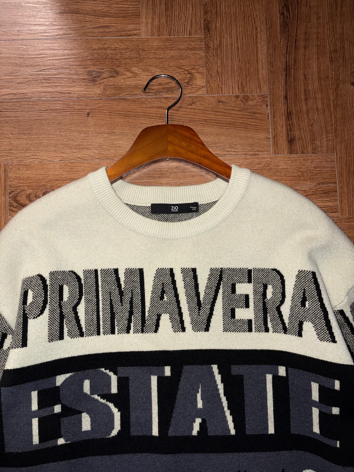 지오송지오 스펠아웃 배색 니트 상품이미지4