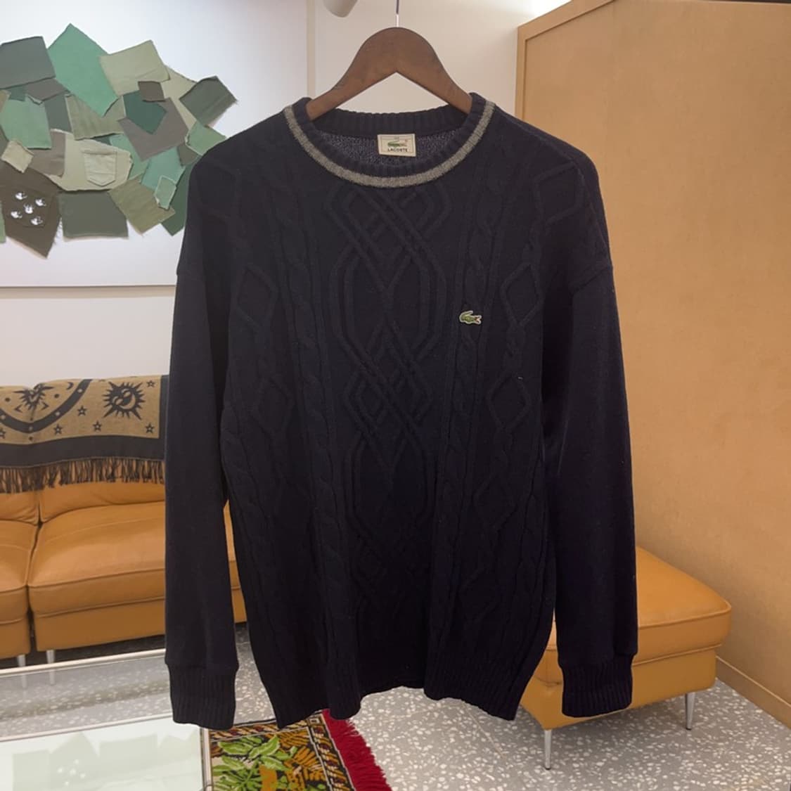 라코스테 올드스쿨 케이블 니트 스웨터 95 C06245 상품이미지1