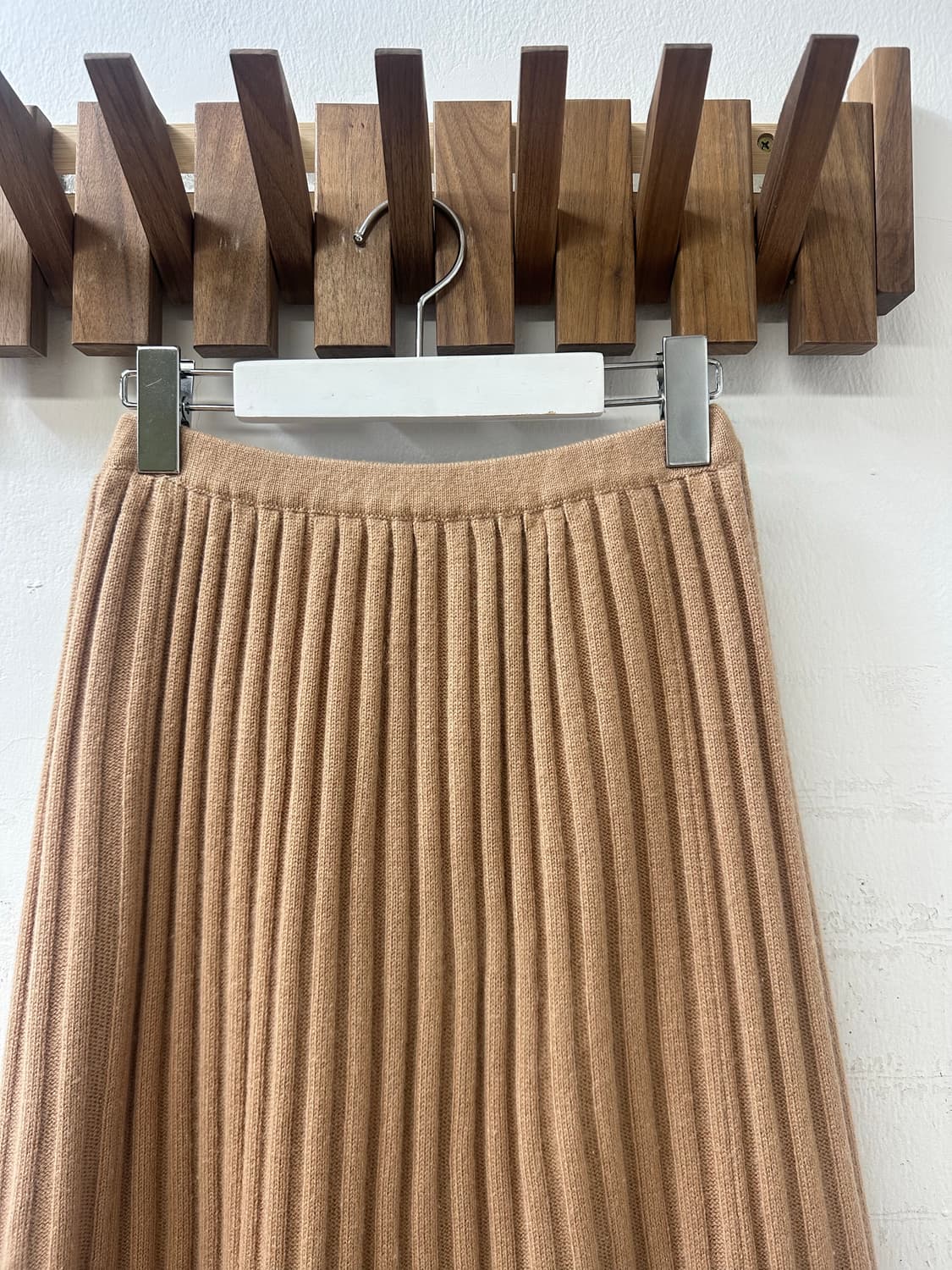 Ballantyne 밸런타인 퓨어캐시미어 100% 니트 플리츠 스커트 상품이미지2