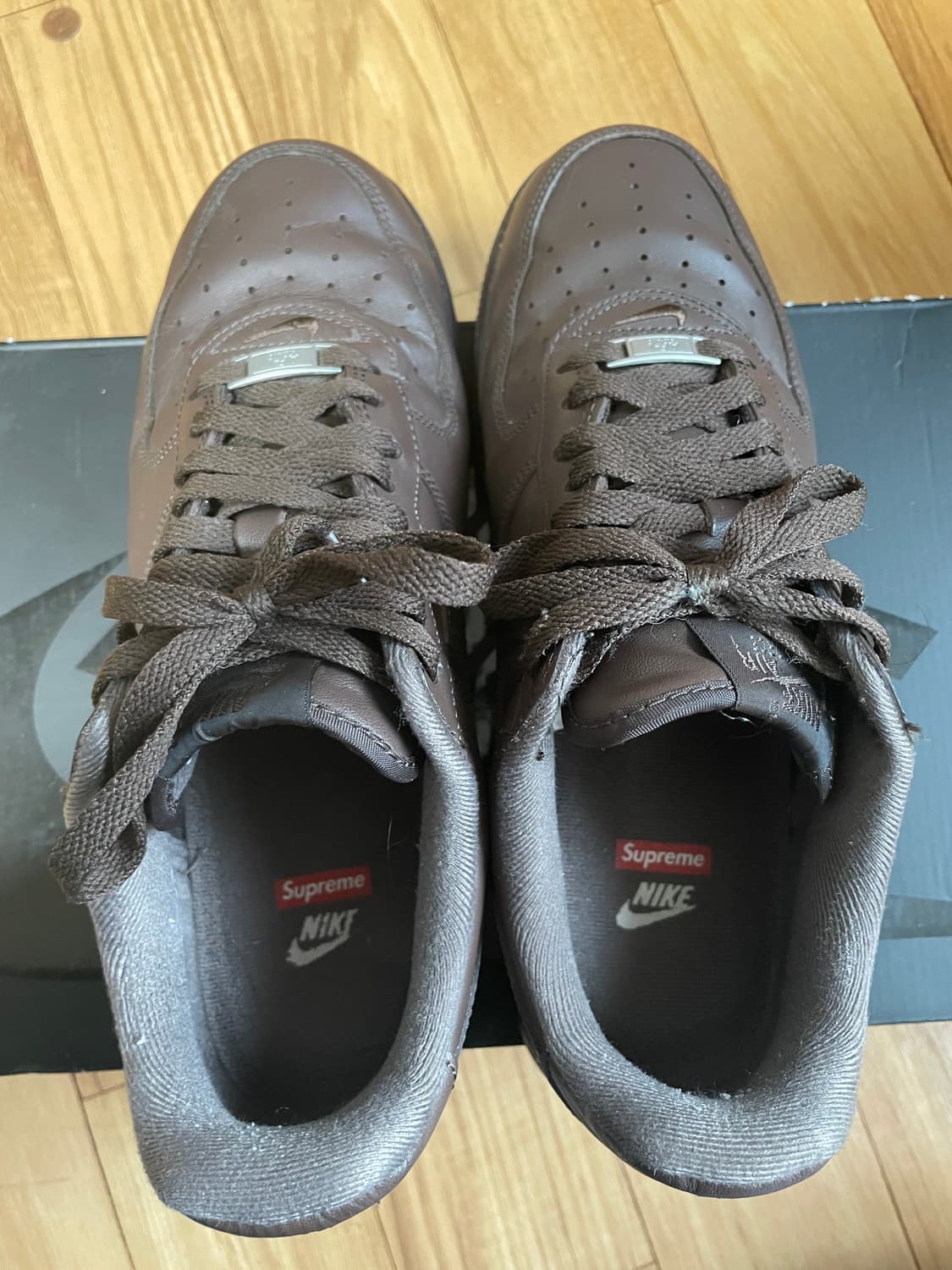 나이키 슈프림 에어포스 바로크 브라운 270 사이즈 상품이미지4