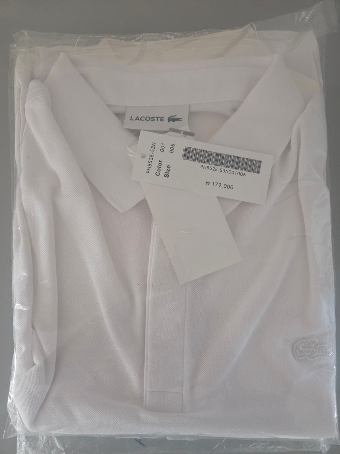 [새상품] 라코스테 파리폴로 반팔 화이트 상품이미지2