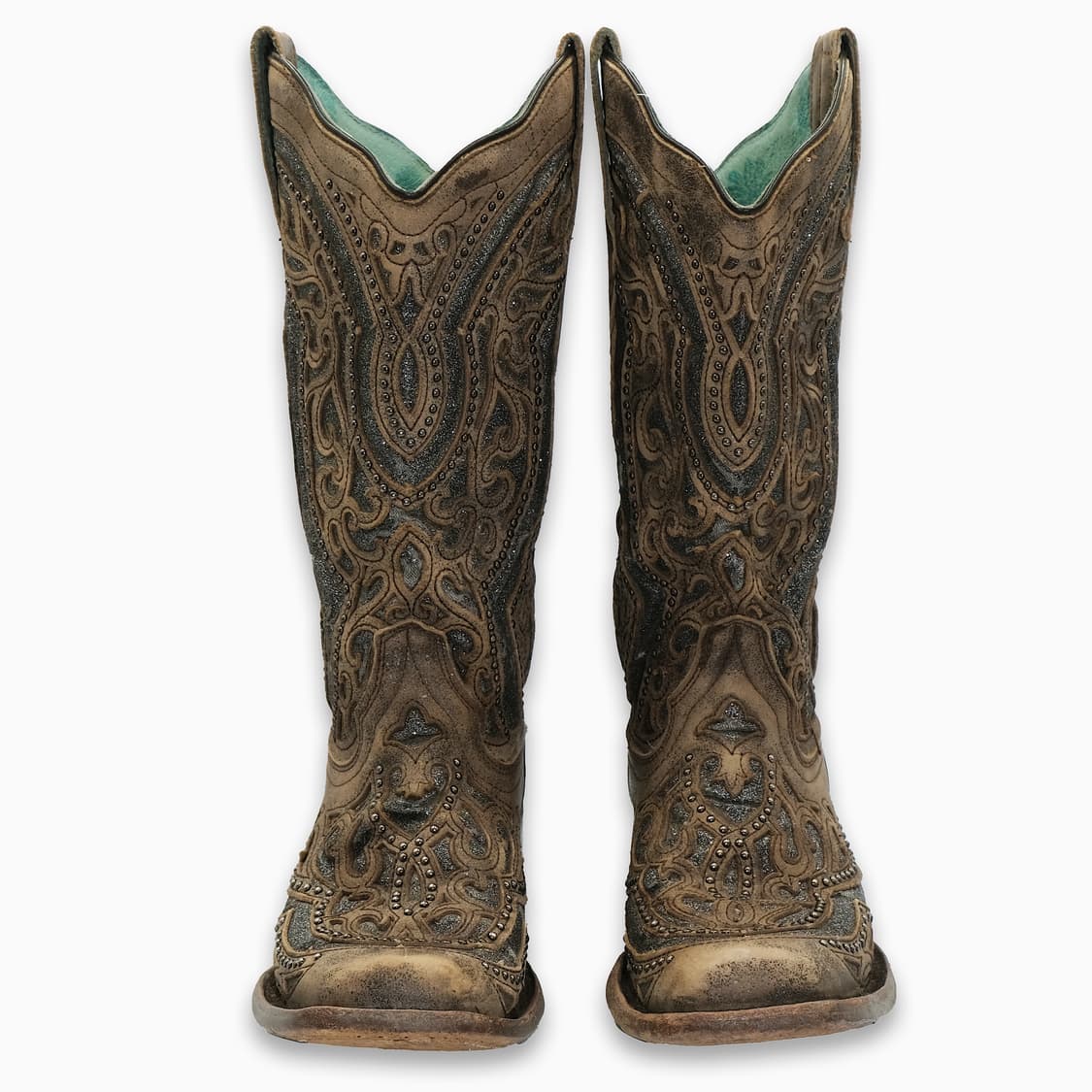 빈티지 코랄 웨스턴 스터드 레더 부츠 6.5(235)사이즈 BT23502 상품이미지2