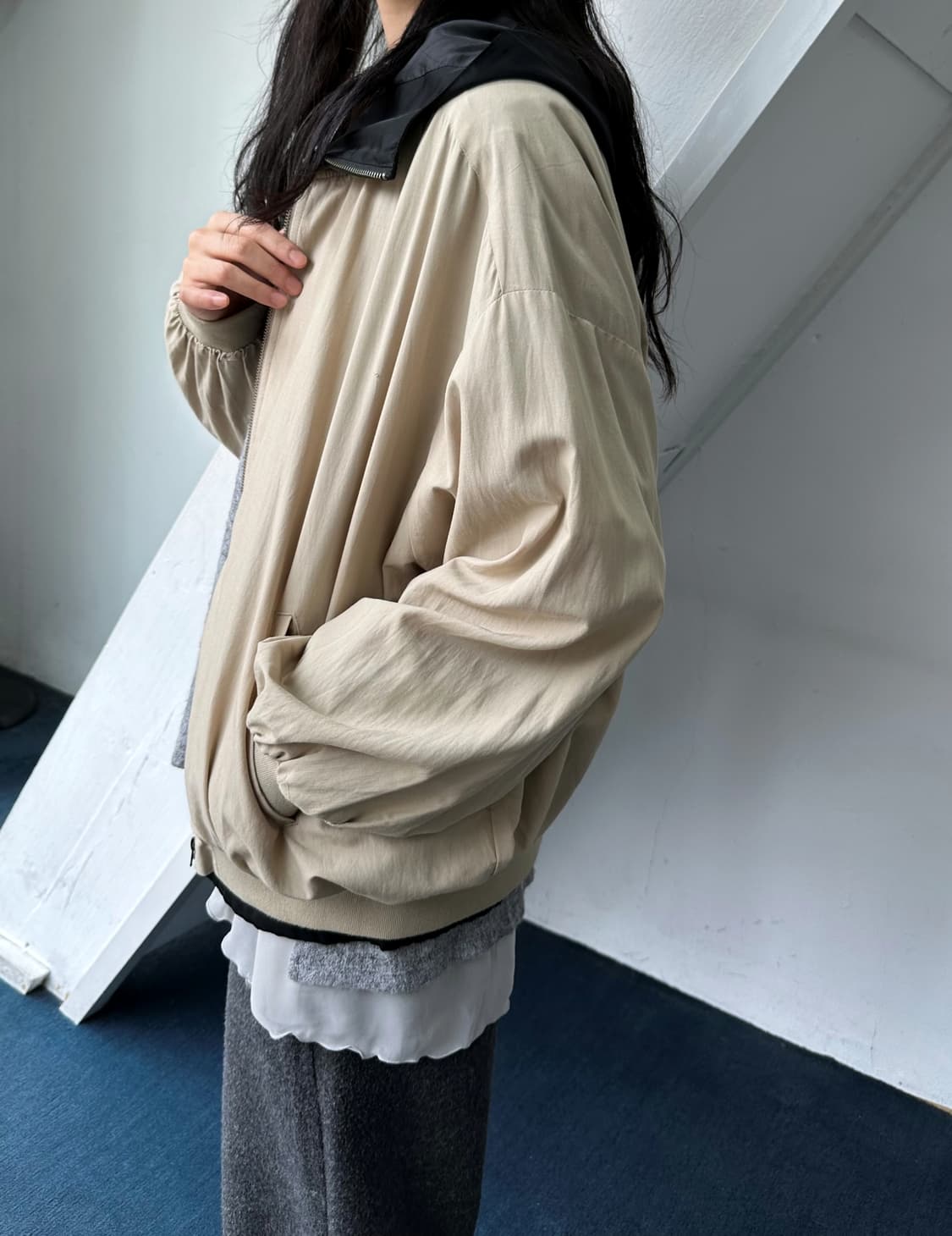 Super high gauge fabric MA-1 over jacket 상품이미지4