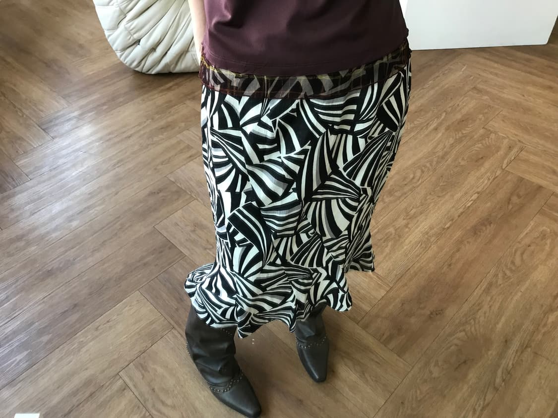 vintage pattern skirt 상품이미지2