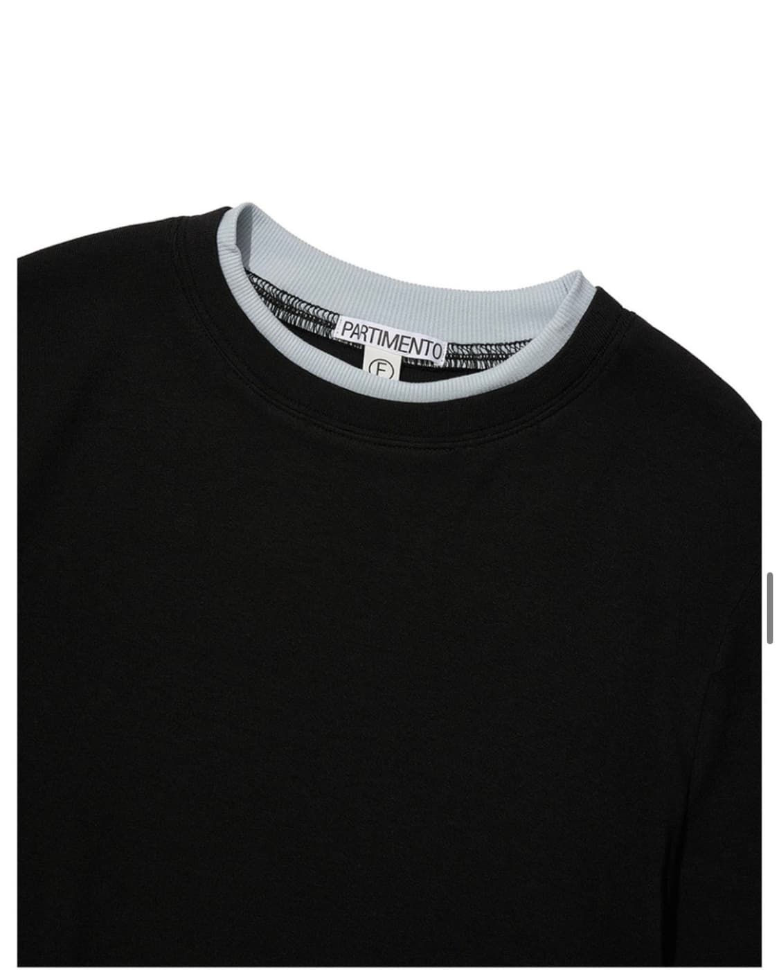 파르티멘토 레이어드 롱슬리브티 블랙 상품이미지2