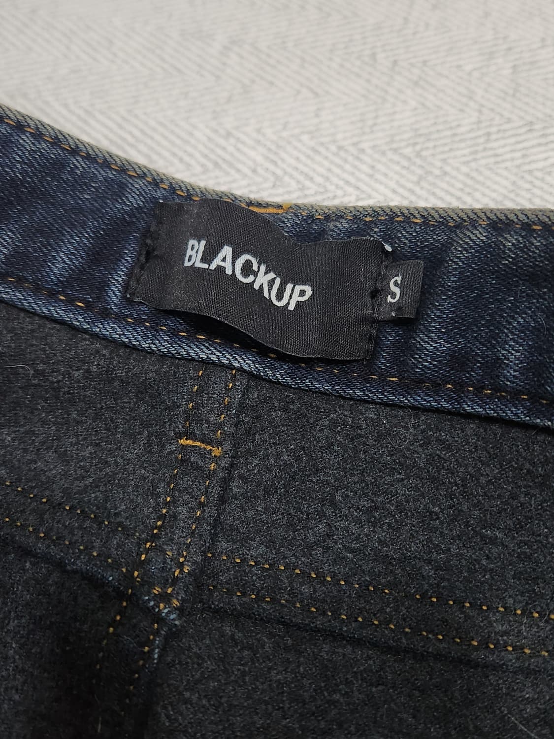 블랙업 안감기모 데님 부츠컷 청바지 여성 S사이즈 상품이미지8