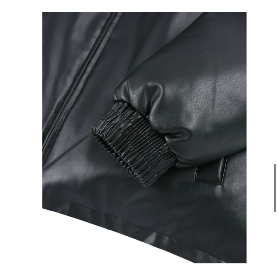 스탠다드에러 하이넥 레더 패딩 상품이미지6