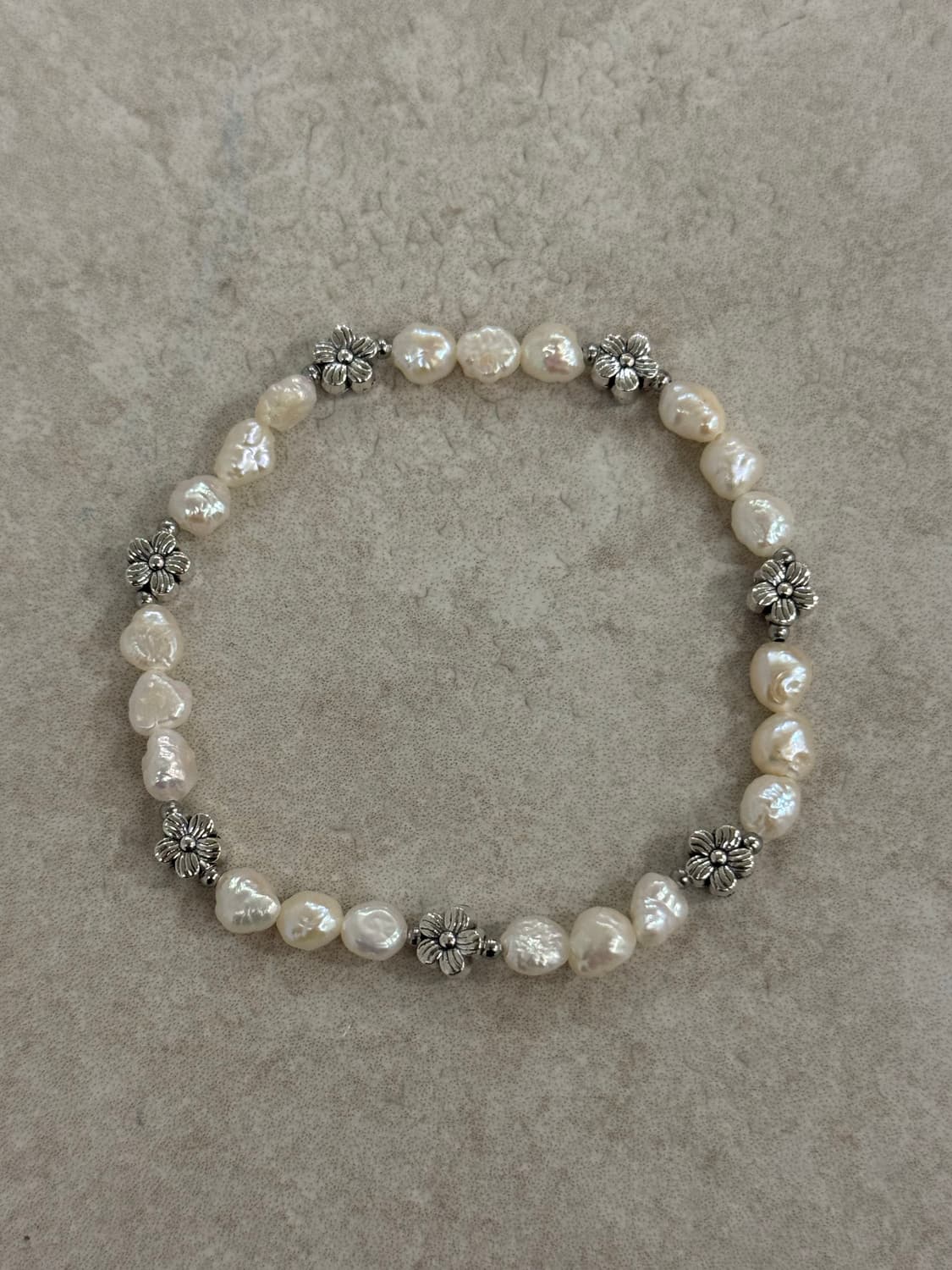 담수 진주 플라워 포인트 팔찌 상품이미지1