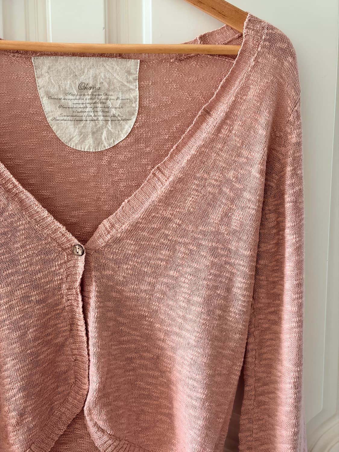 Ohana 빈티지 레이어드 원버튼 가디건 상품이미지2