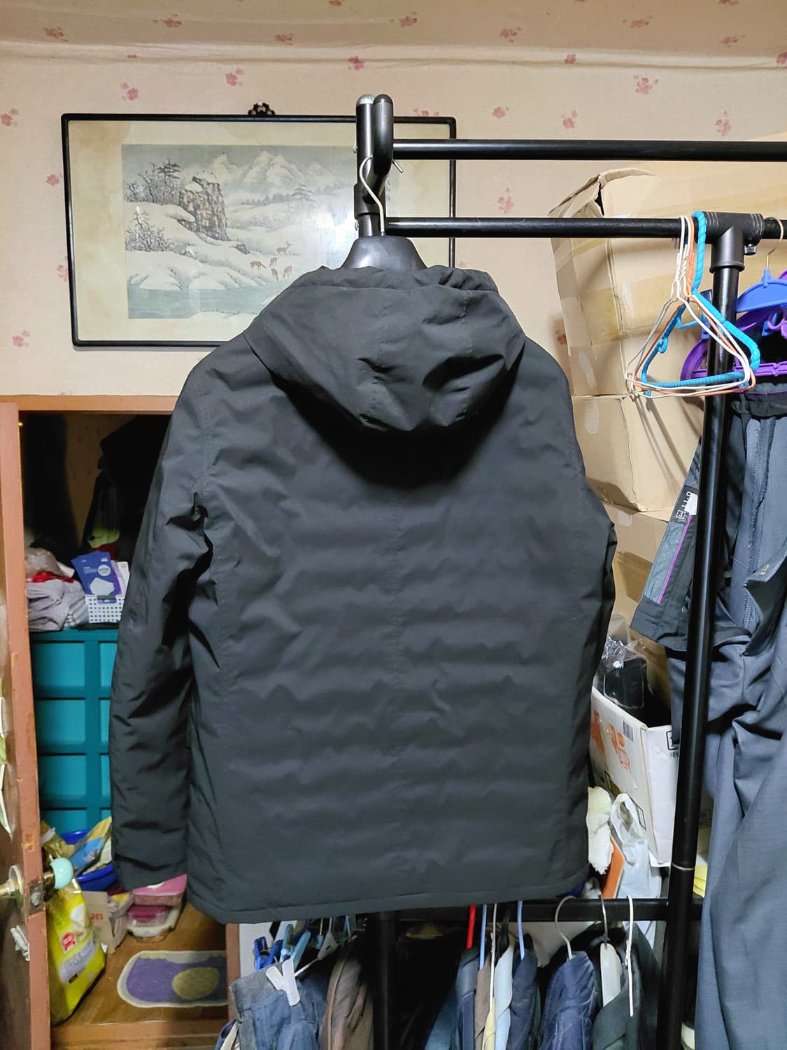 [마시모두띠]발수,방풍 초경량 덕다운 후드 패딩 100사이즈 상품이미지2