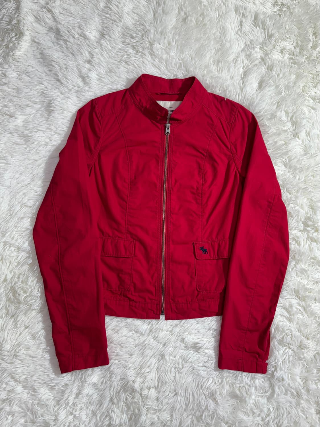 아베크롬비  레드 자수로고 트러커 자켓  상품이미지3