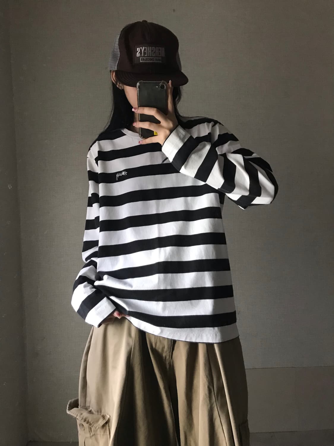 스투시 흰검 스트라이프 롱슬리브 상품이미지4