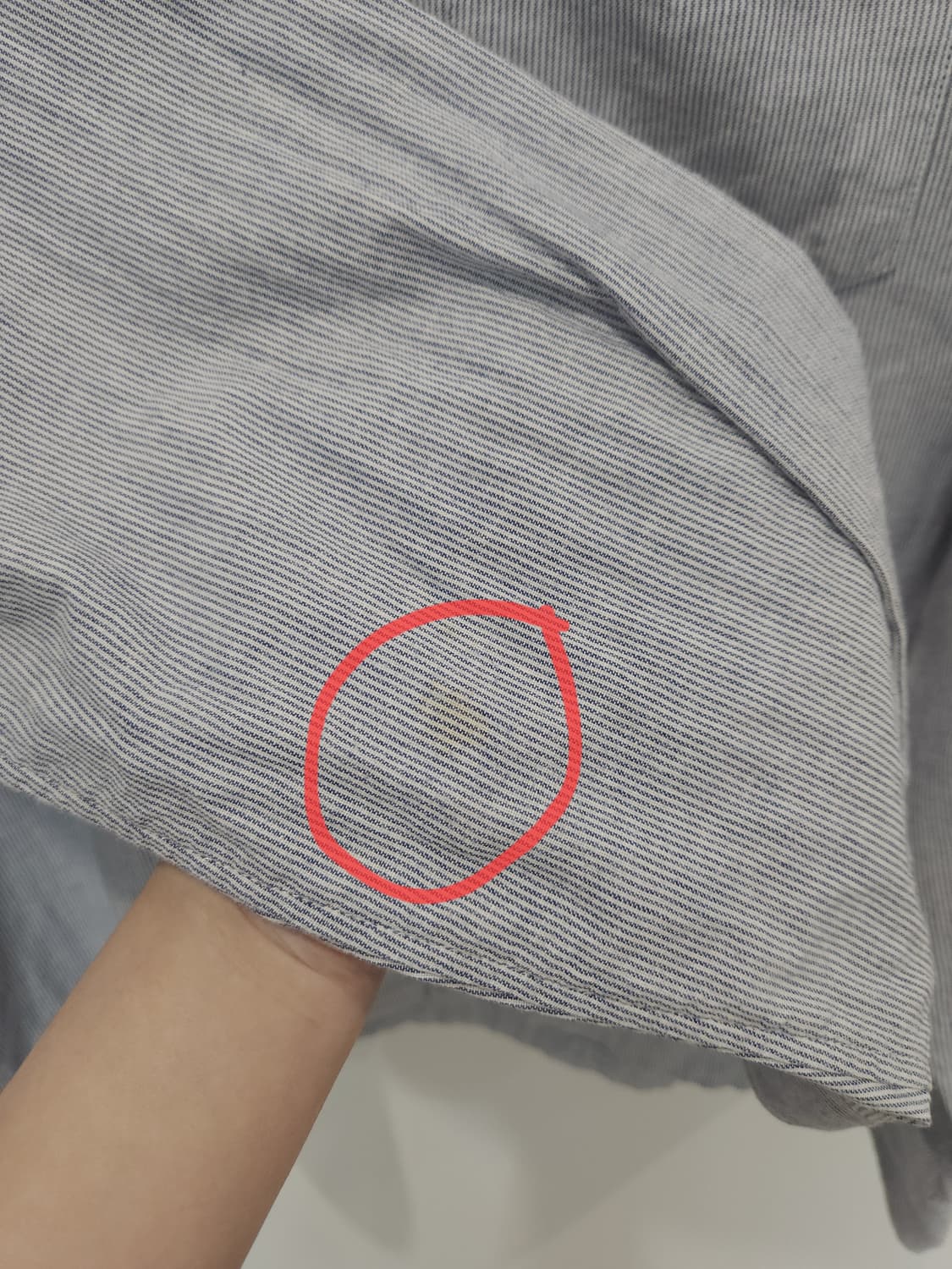 남자 무인양품 스트라이프 셔츠 L 상품이미지4