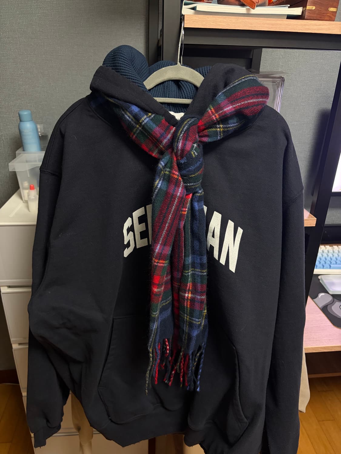 스키즘인듀싱 머플러 후드티 L사이즈 상품이미지2