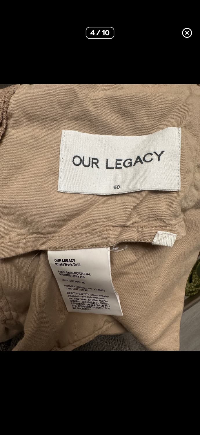 Our legacy 워크 트윌 팬츠 Chino 22 사이즈 50 상품이미지4