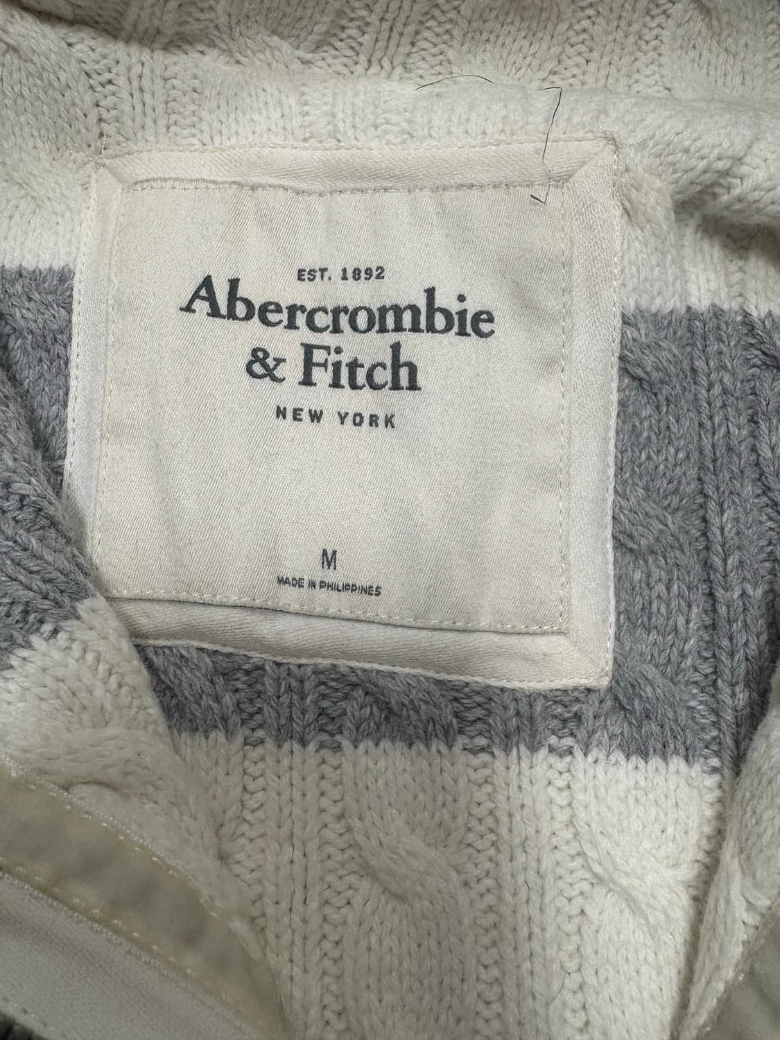 아베크롬비 딱붙핏 울프죠 후드집업 그레이 상품이미지2