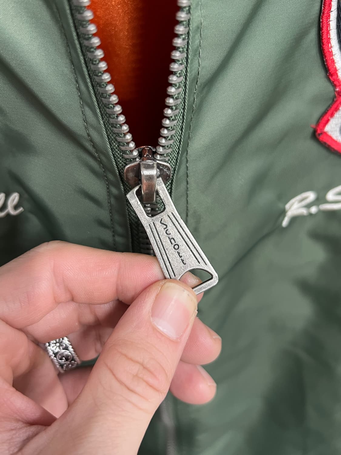 Schott 쇼트 B-25 인디안 패치 ma-1 항공 자켓 상품이미지4