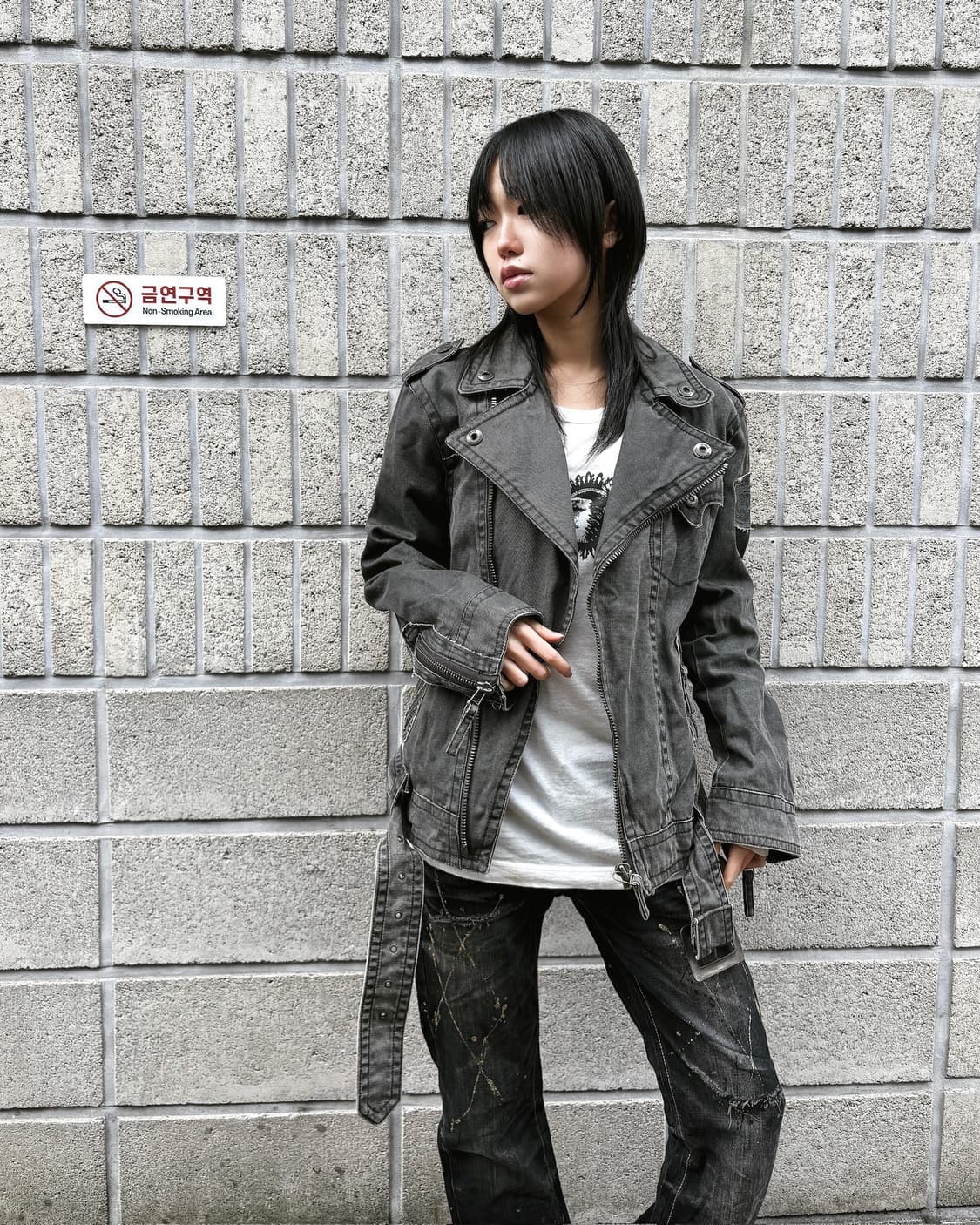 버커루 데님 그런지 라이더 자켓 상품이미지2