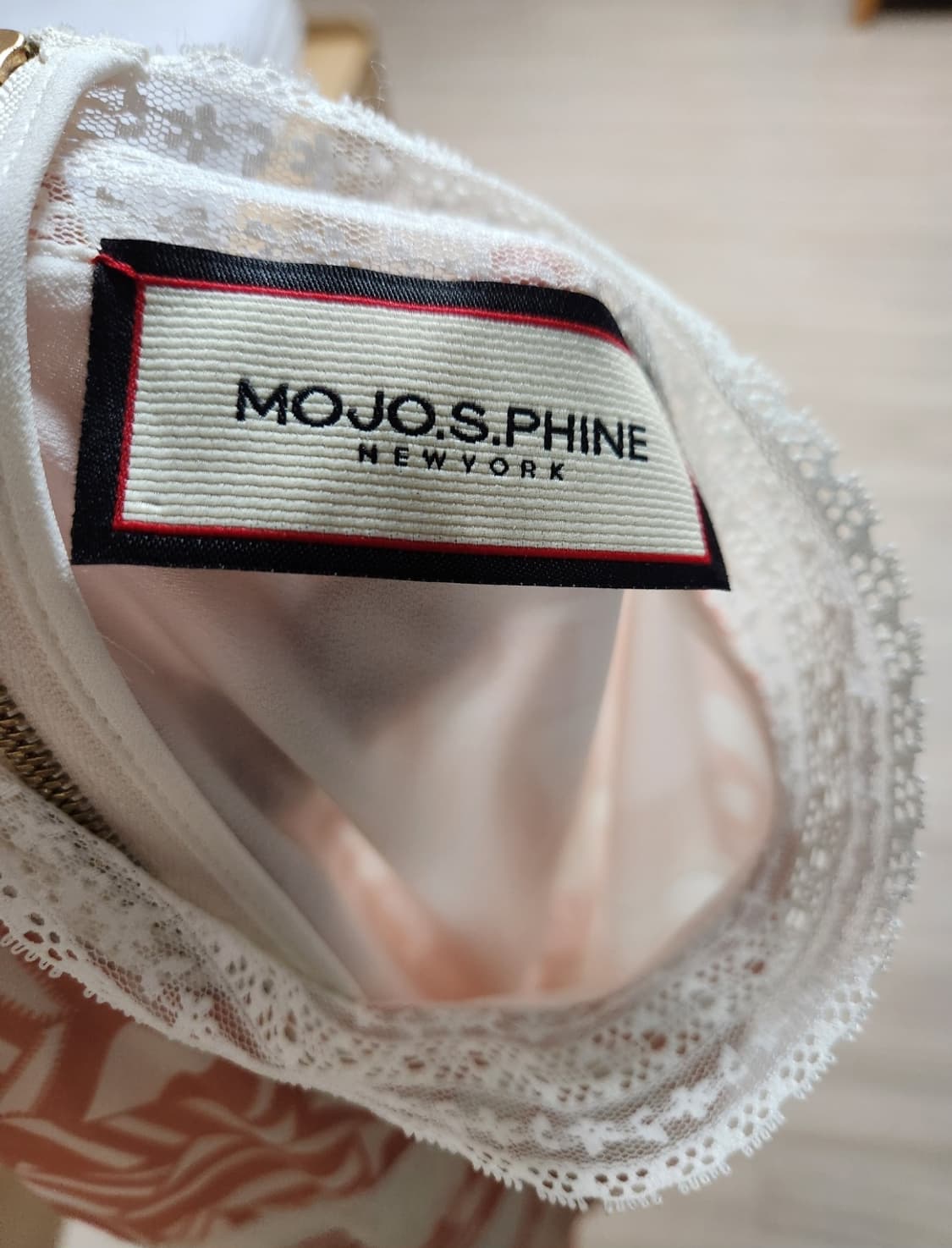 모조에스핀 하프하이넥 레이스 블록 블라우스 상품이미지5