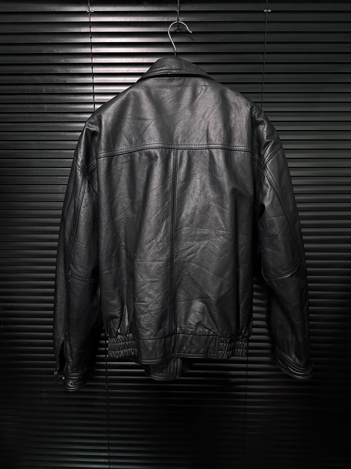 빈티지 소가죽 점퍼 봄버 바시티 가죽 레더 95 100 M L 블루종 상품이미지5