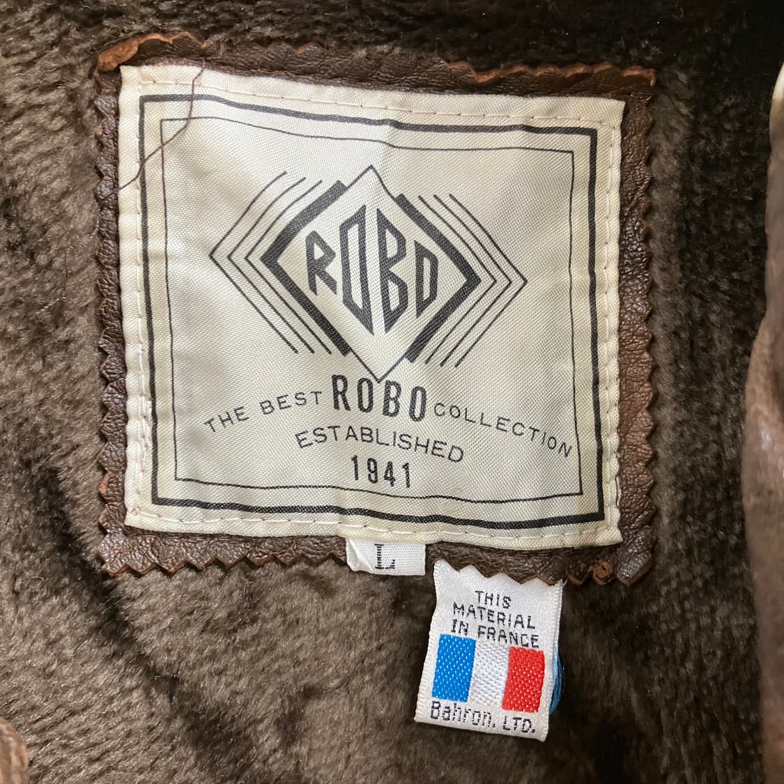 VTG 빈티지 브라운 무스탕 레더 자켓 L 상품이미지2