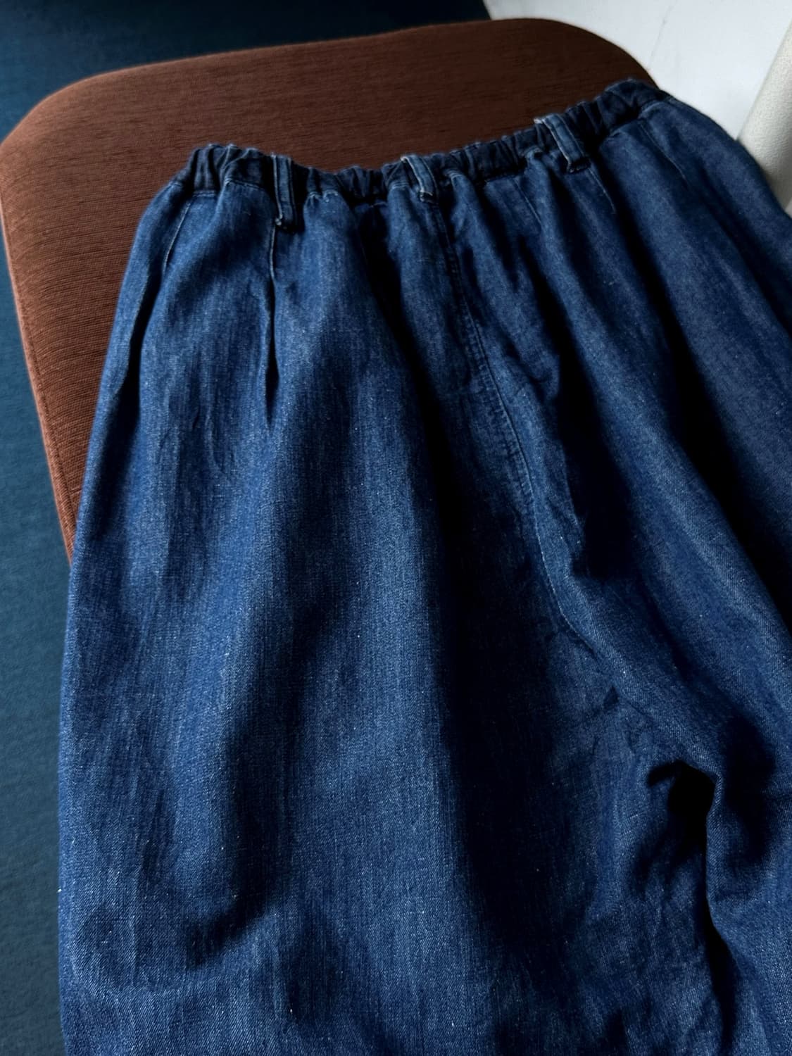 Cotton linen denim ball silhouette half  상품이미지5