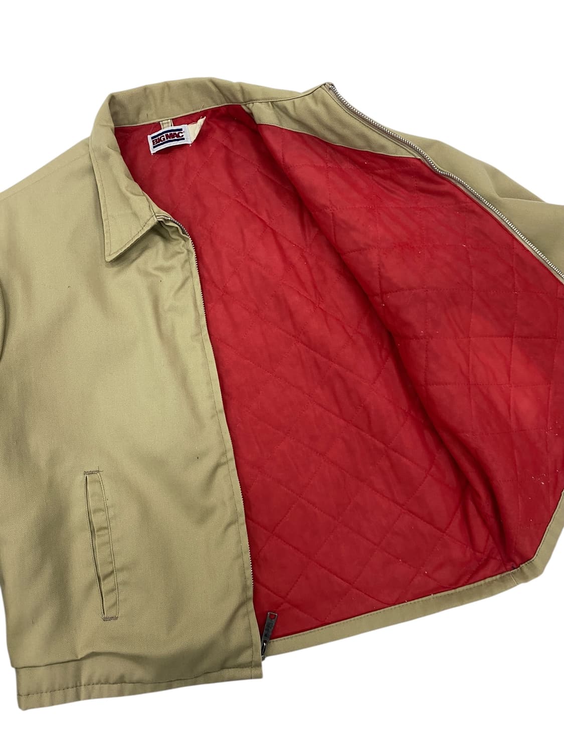 7-80‘s 빅맥 레드 퀼팅 안감 워크 자켓 상품이미지8