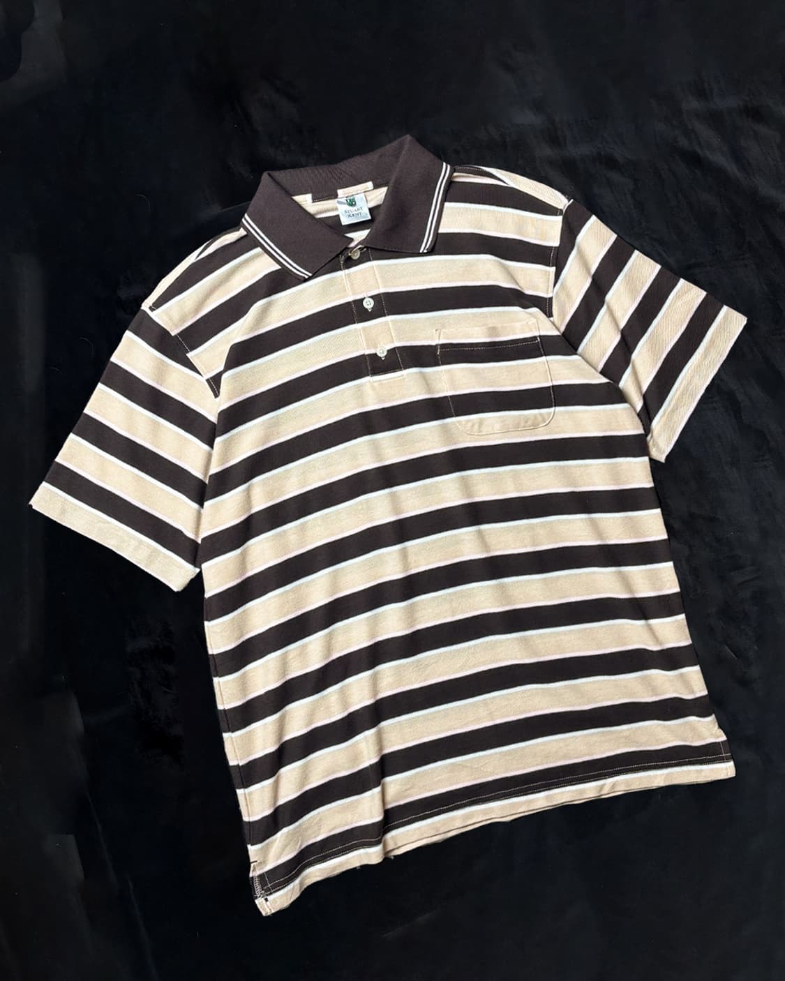 일본빈티지 스트라이프 카라티셔츠 상품이미지1