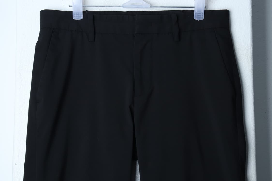 (S) 폴햄 슬랙스 경량 바지 슬림핏 밴딩 블랙-P10213 상품이미지3
