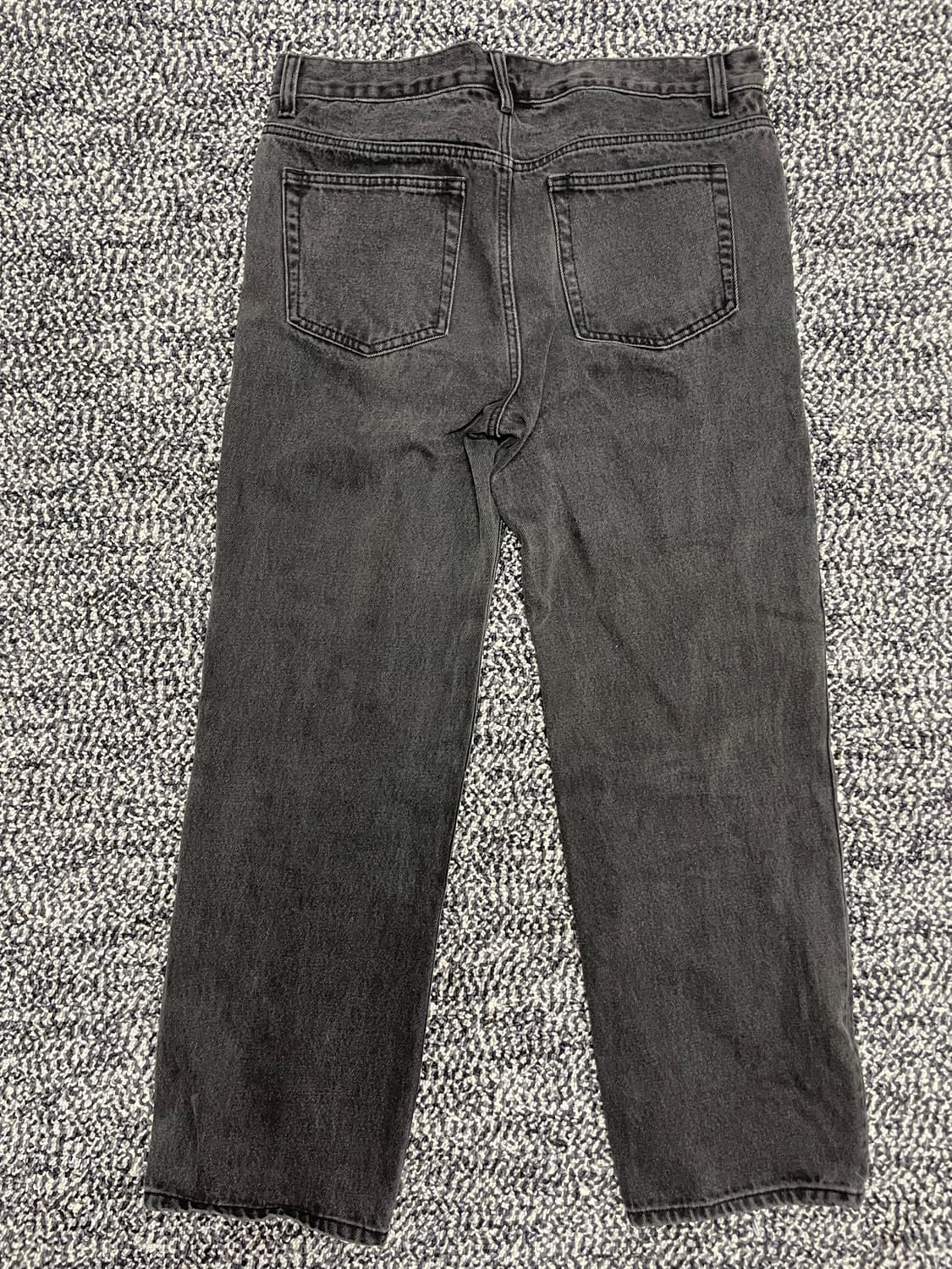 무신사 스탠다드 워시드 블랙 와이드 데님 32 상품이미지2