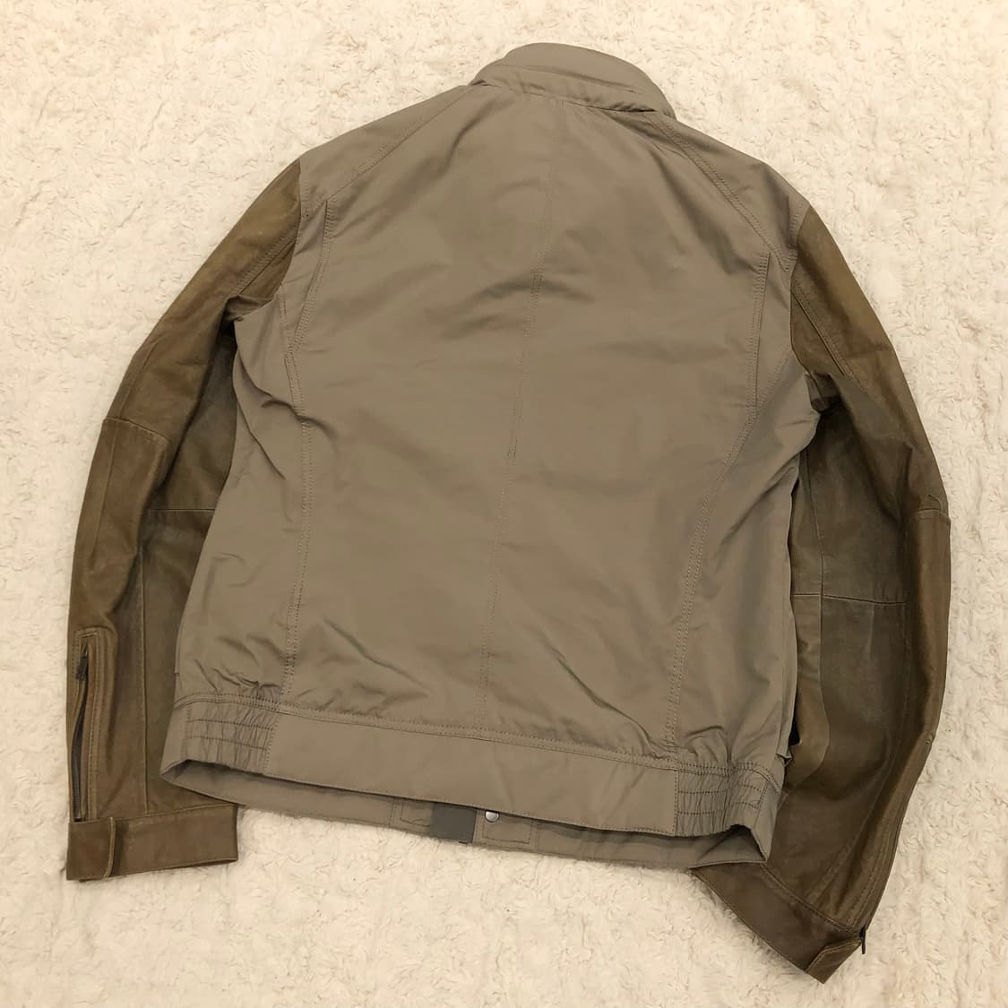 솔리드옴므 우영미 양가죽 레더암 바이커 가죽 자켓 상품이미지5