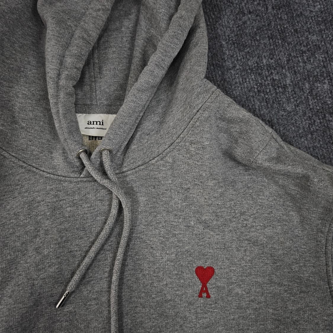 아미 스몰로고 그레이 후드티 급처 상품이미지2