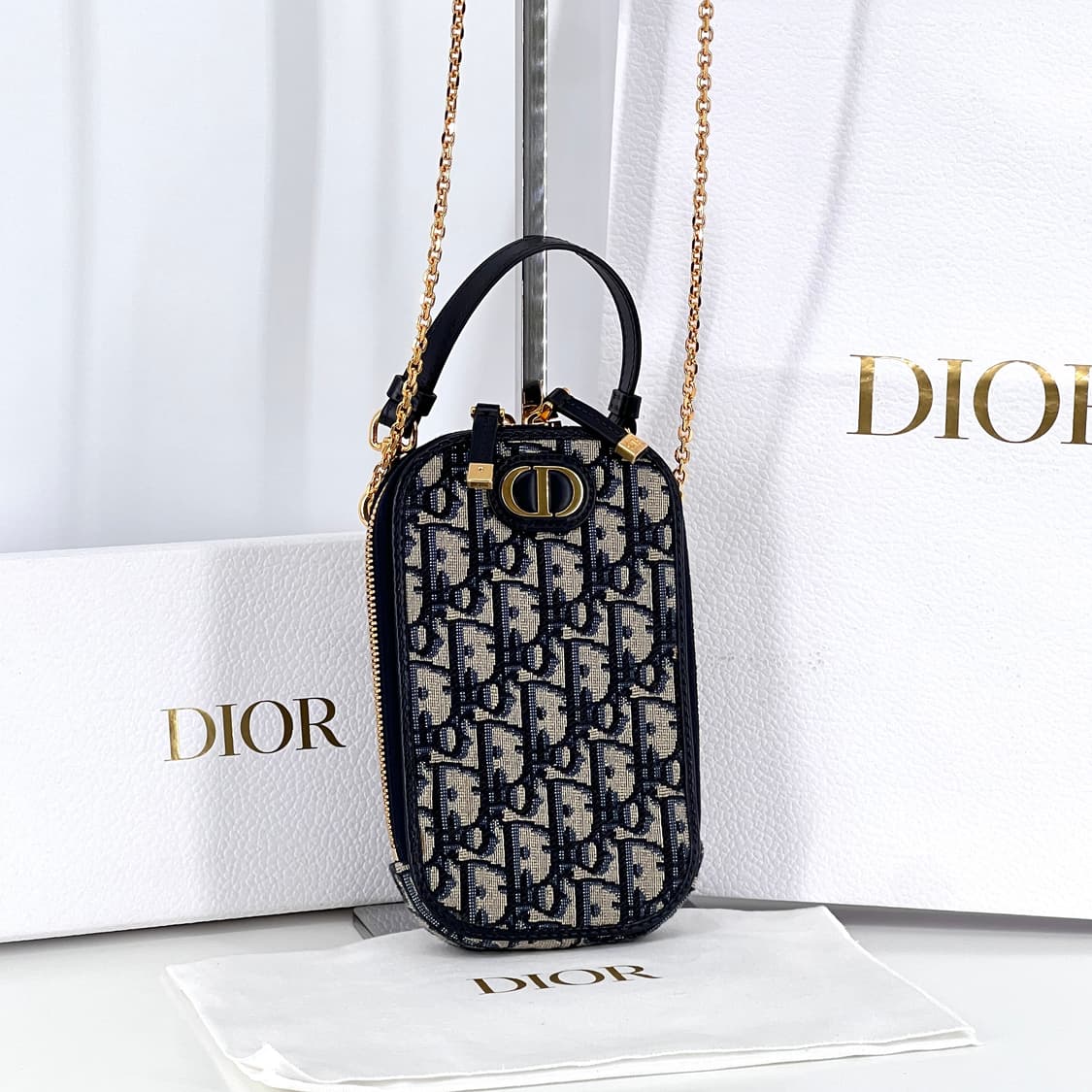 디올 오블리크 30 몽테인 폰 홀더 체인 크로스백 (S2114UTZQ) 상품이미지2