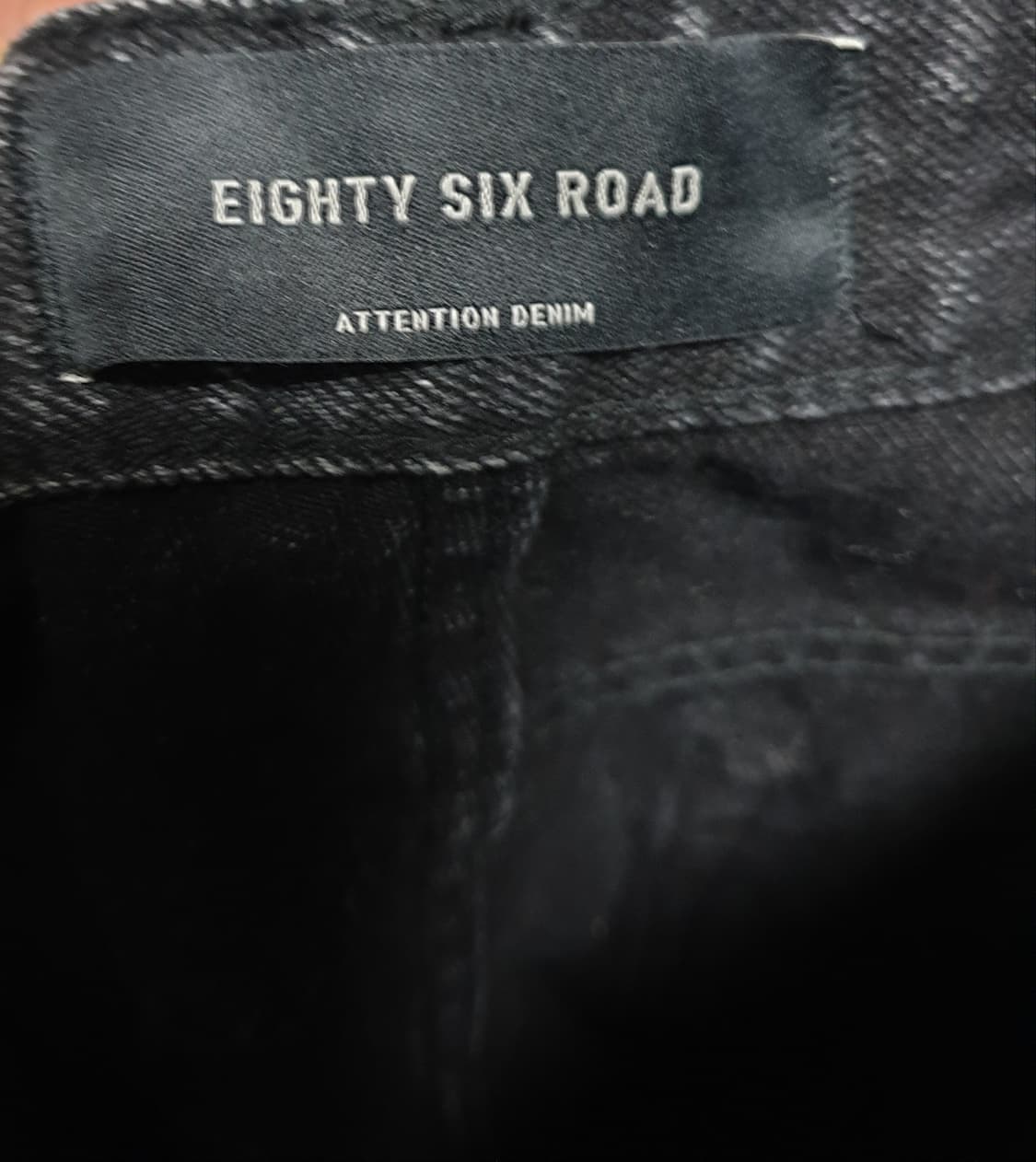 86로드 테이퍼드 데님팬츠 흑청 (28) 상품이미지4