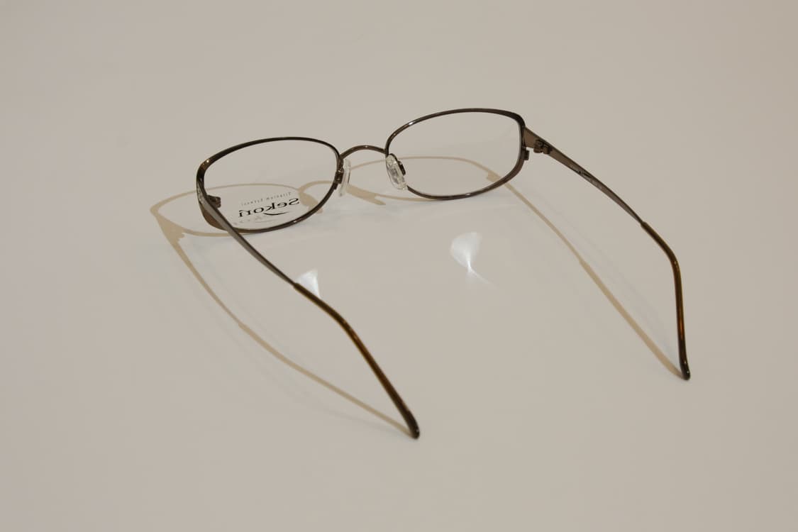 [Vintage] 세코리(Sekori) 브라운 티타늄 큐빅 포인트 안경 상품이미지3