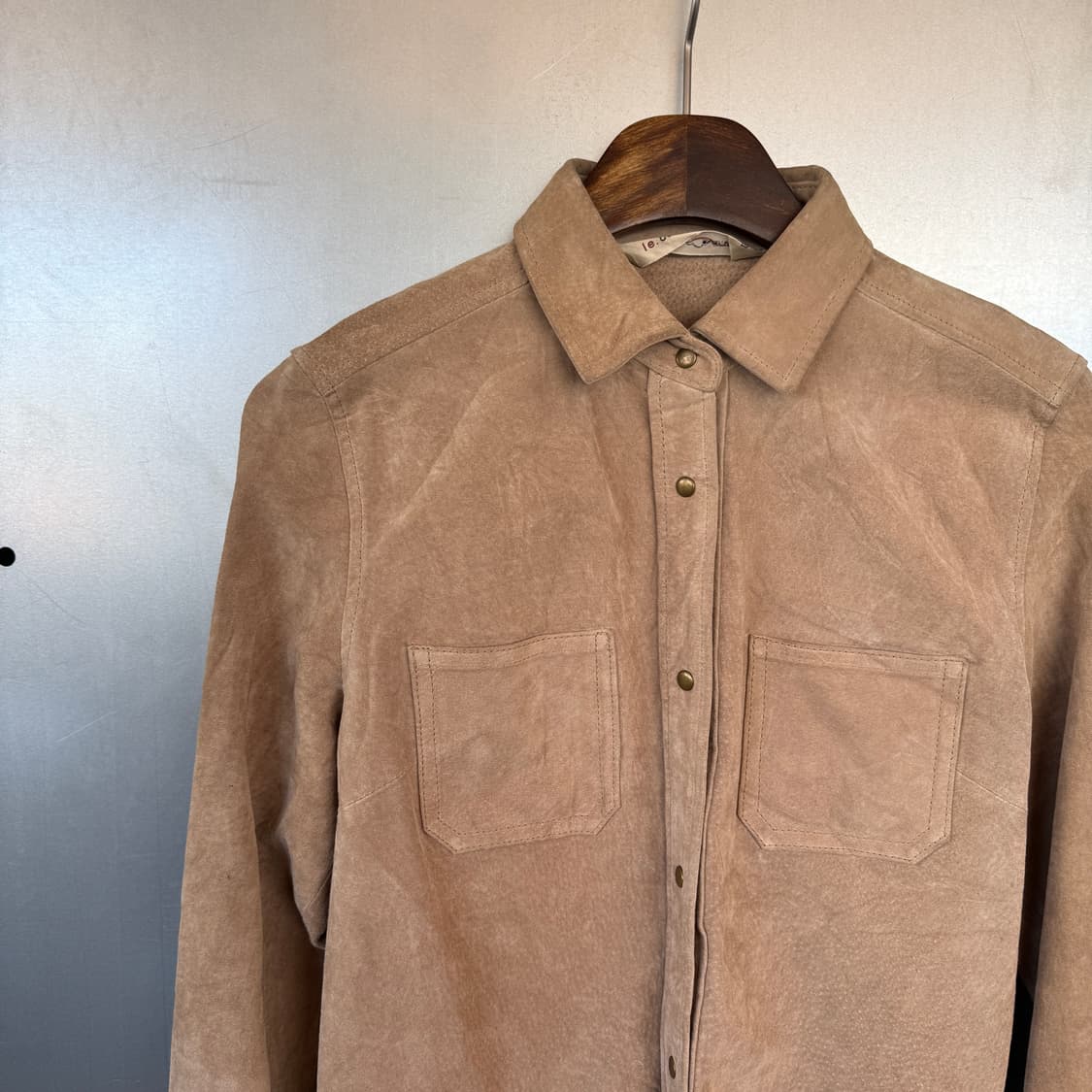 vtg 리얼 레더 셔츠 상품이미지3