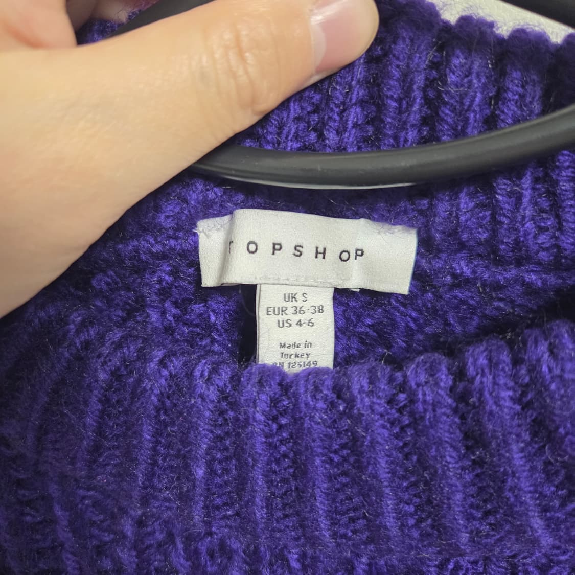 Top Shop 터키산 퍼플 니트 스웨터 M-L 상품이미지4